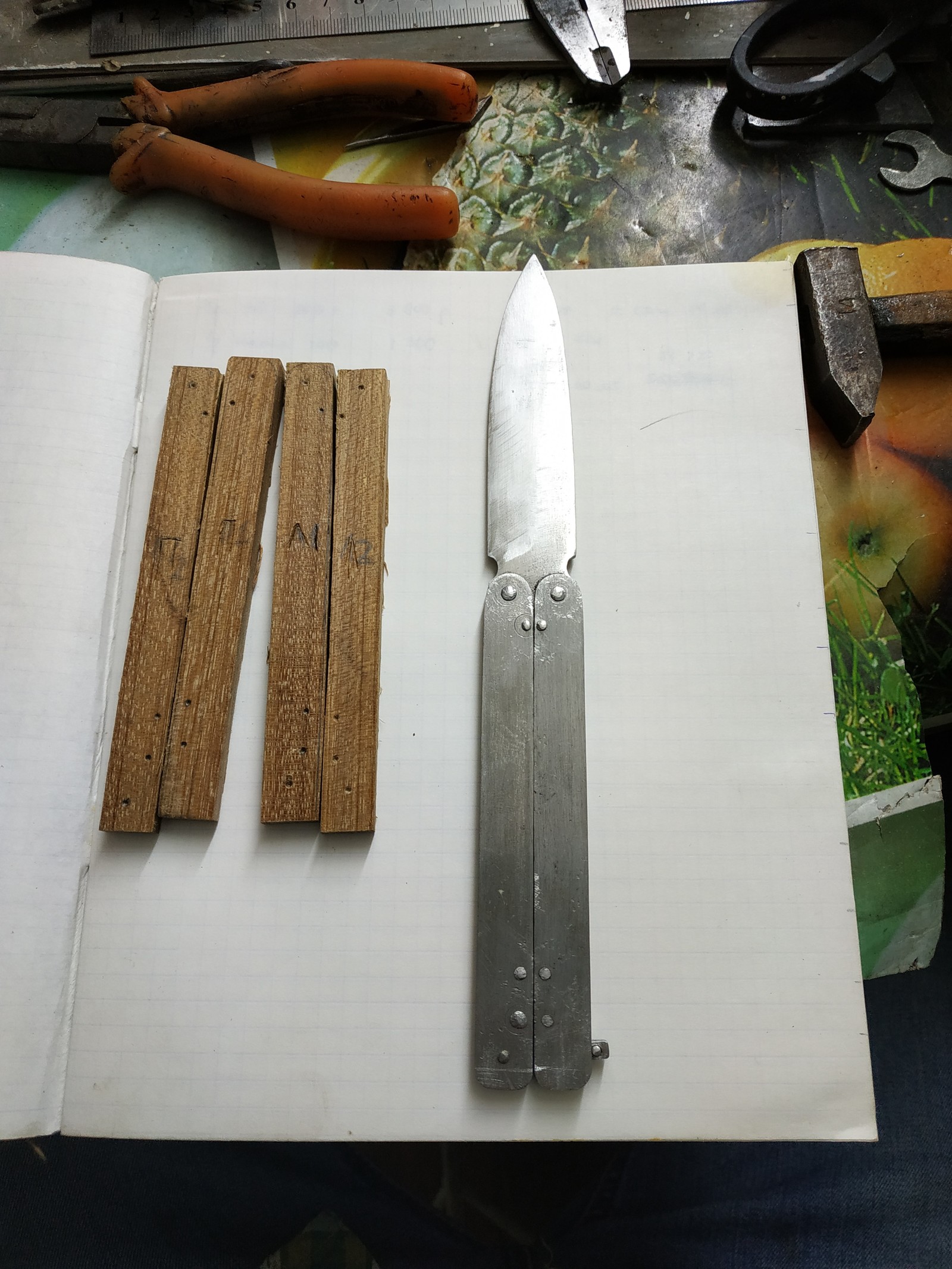 Самодельный нож, изготовление ножа из подручных материалов в домашних условиях. Часть 2.