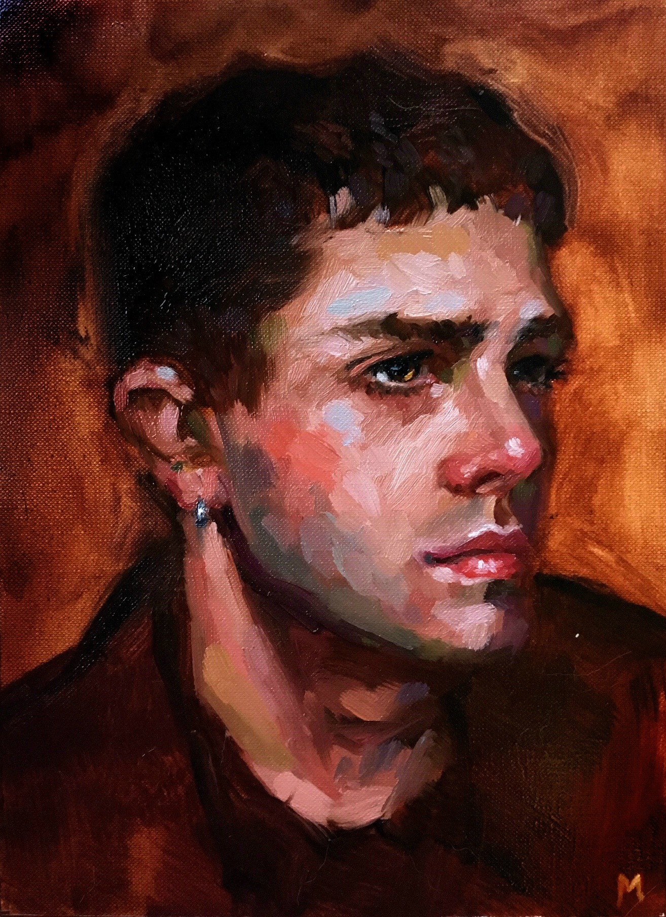 Мужской портрет живопись Рикардо Санчез