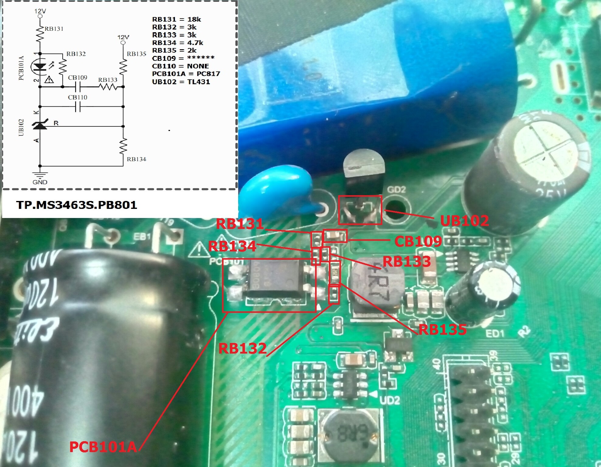 Tp ms3463s pc821 схема