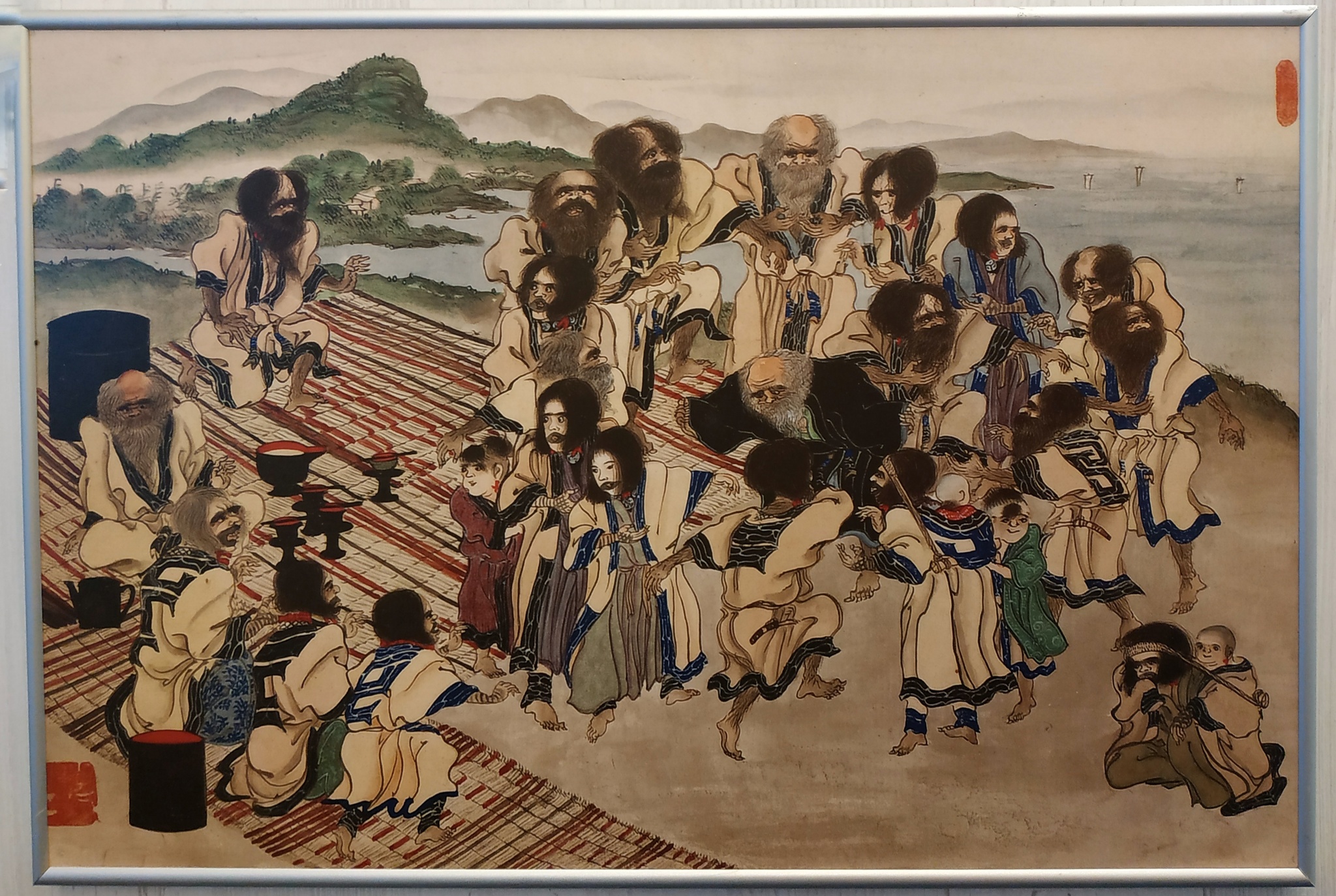 Ритуальные танцы племен. Древний народ Японии Айны. Деревня айнов Хоккайдо. Предки японцев Айны. Народ Айны японские острова.