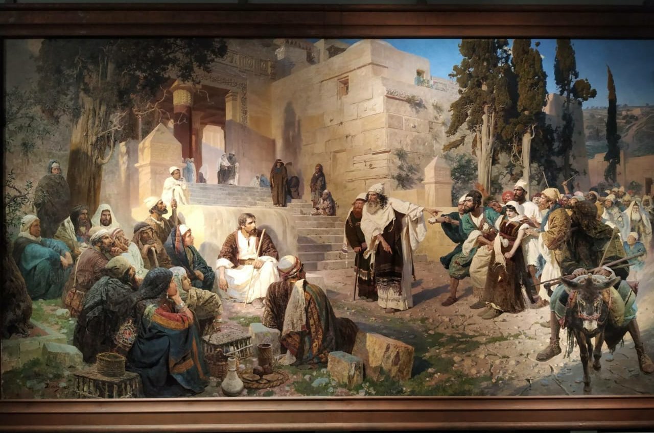 Картина Василия Поленова «Христос и грешница» | Пикабу