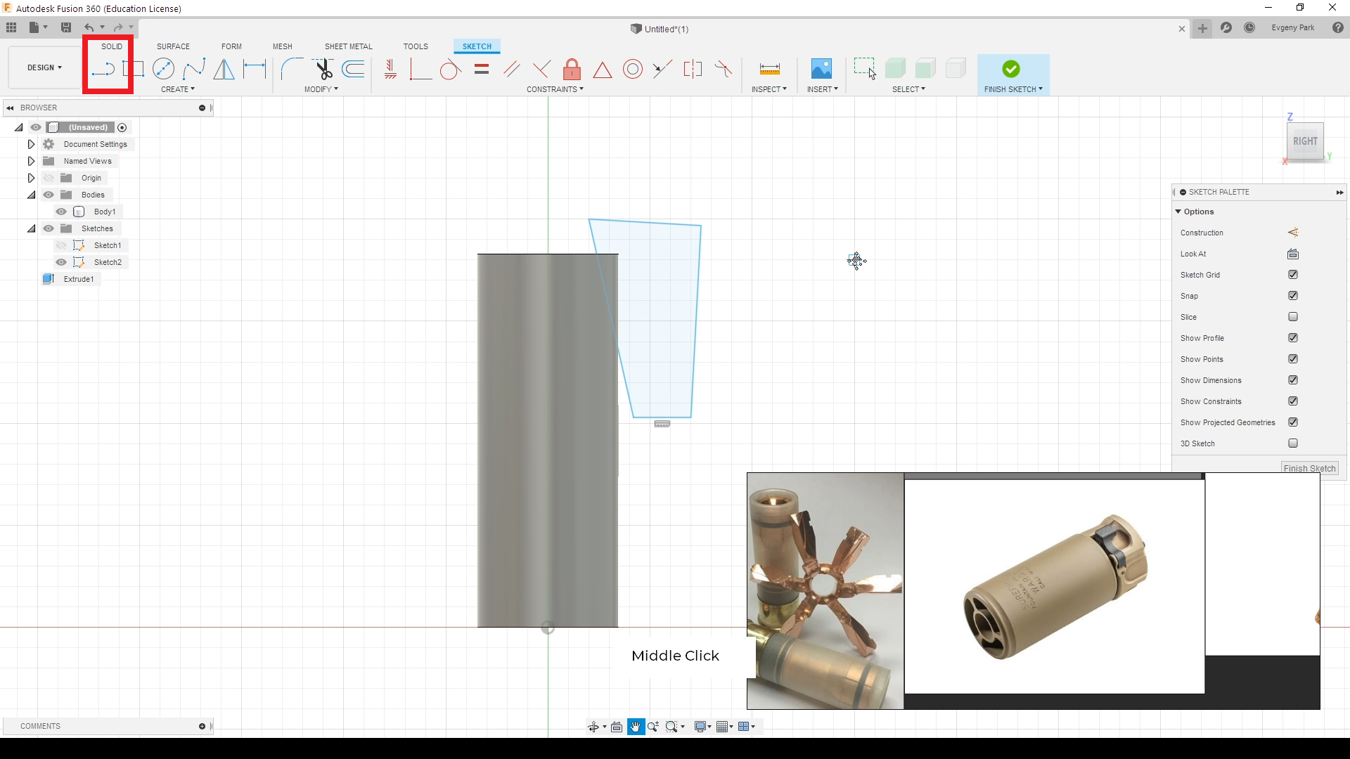Как создать футуристичную пулю во Fusion 360. Часть 1 | Пикабу