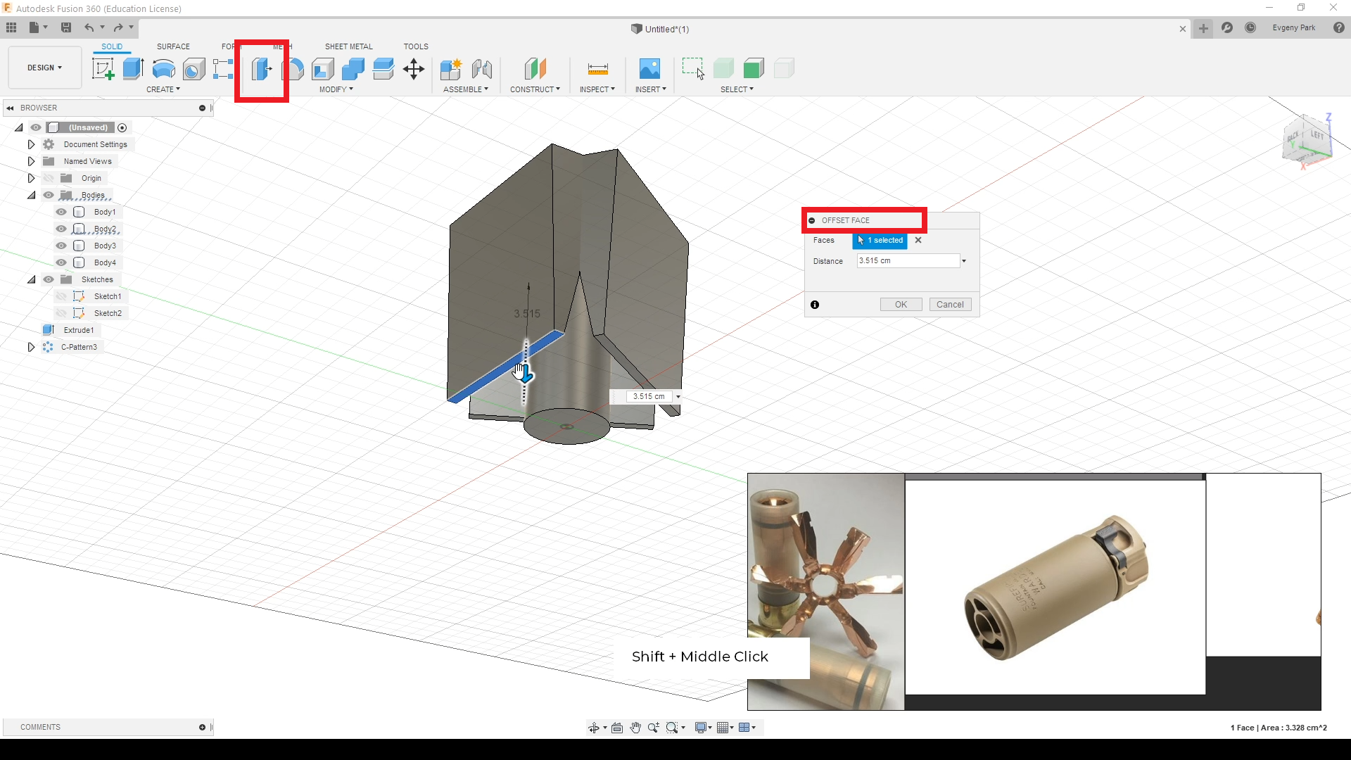 Как создать футуристичную пулю во Fusion 360. Часть 1 | Пикабу