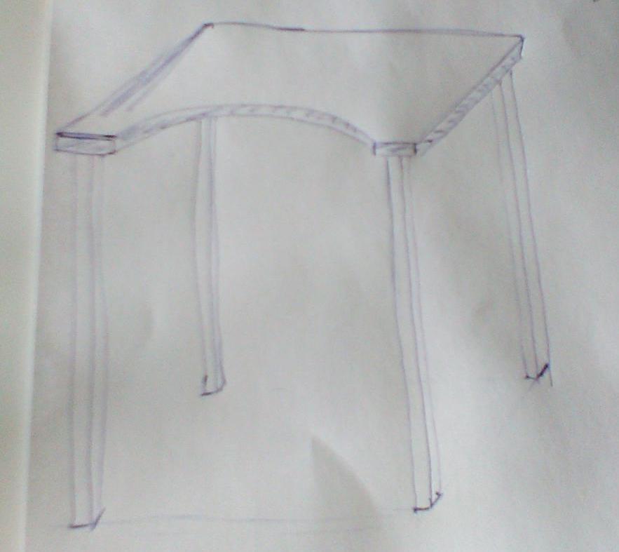 Большой стол с вырезом под тело