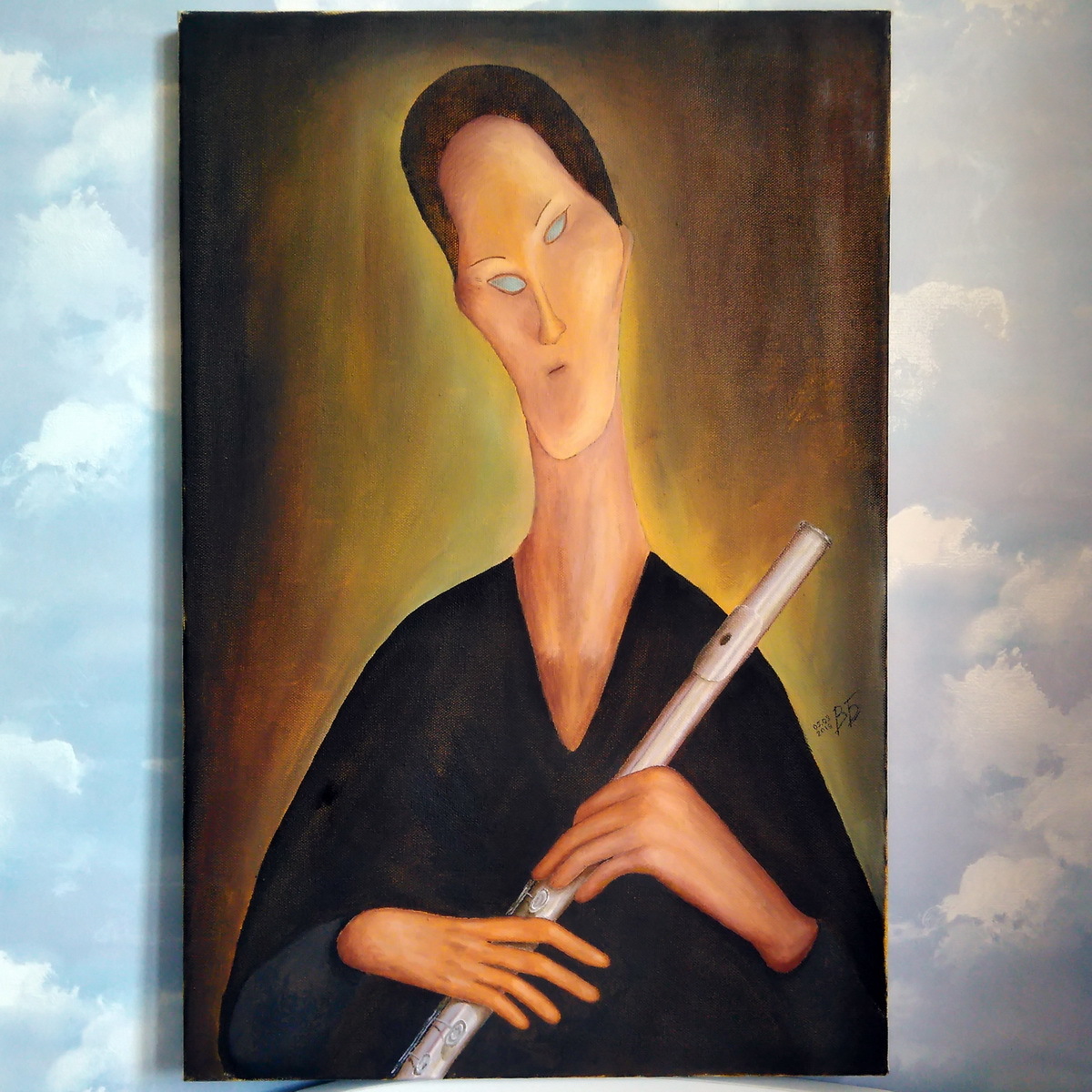 женщина с флейтой картина
