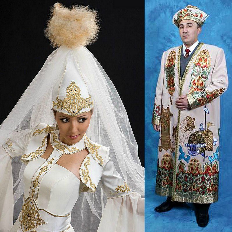 Казахские национальные одежды только