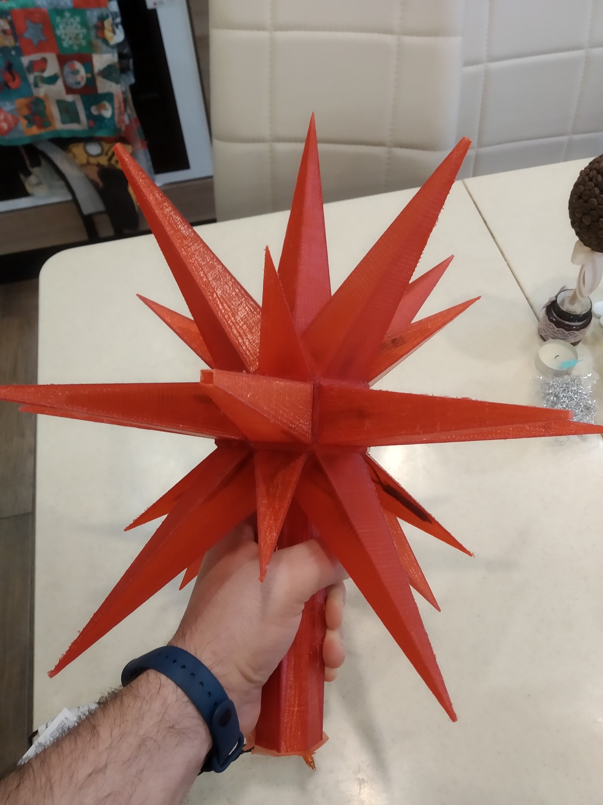 Как сделать большую объемную игрушку звезду на елку своими руками