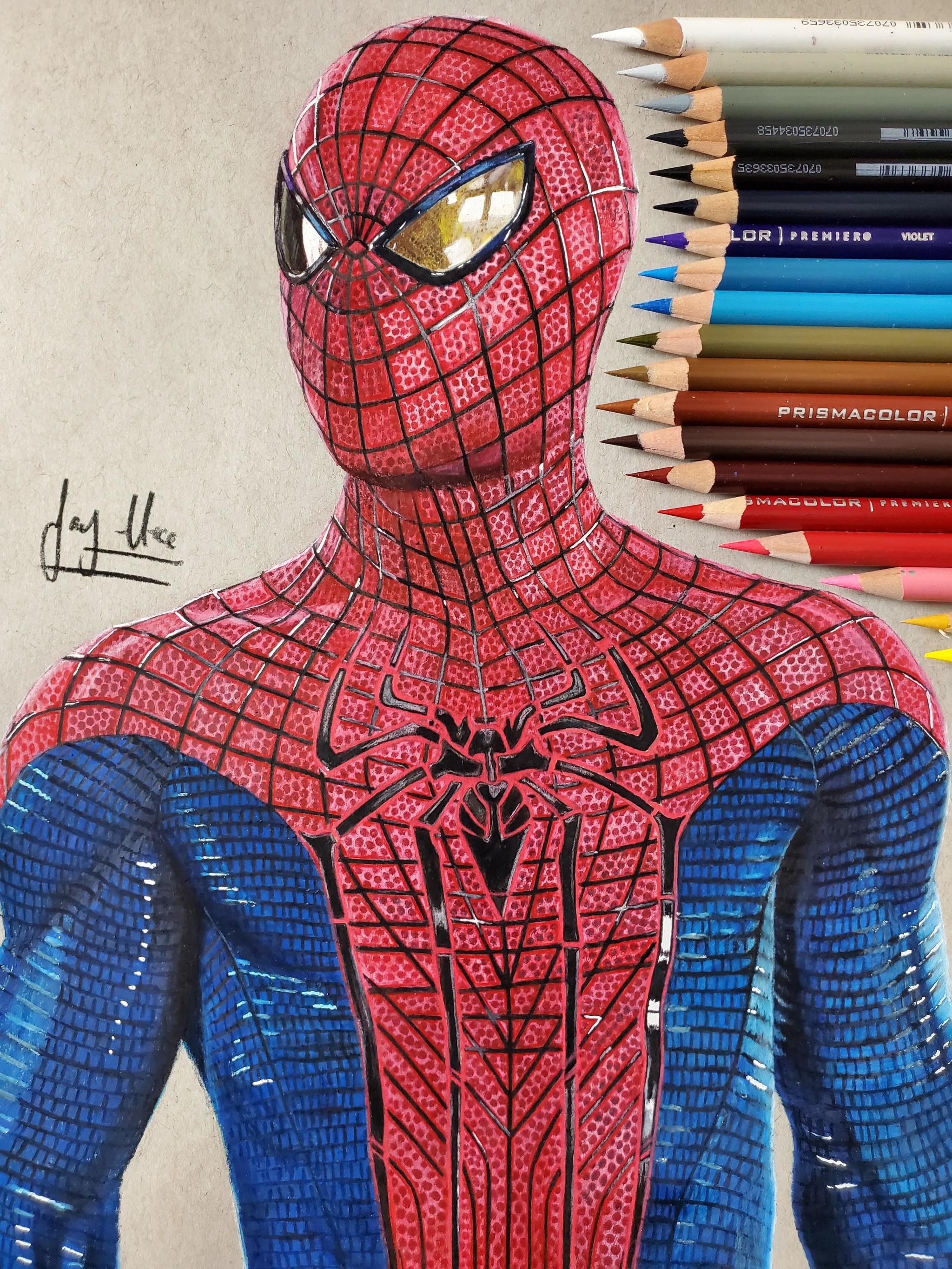 Крутой рисунок Человека-паука | Пикабу