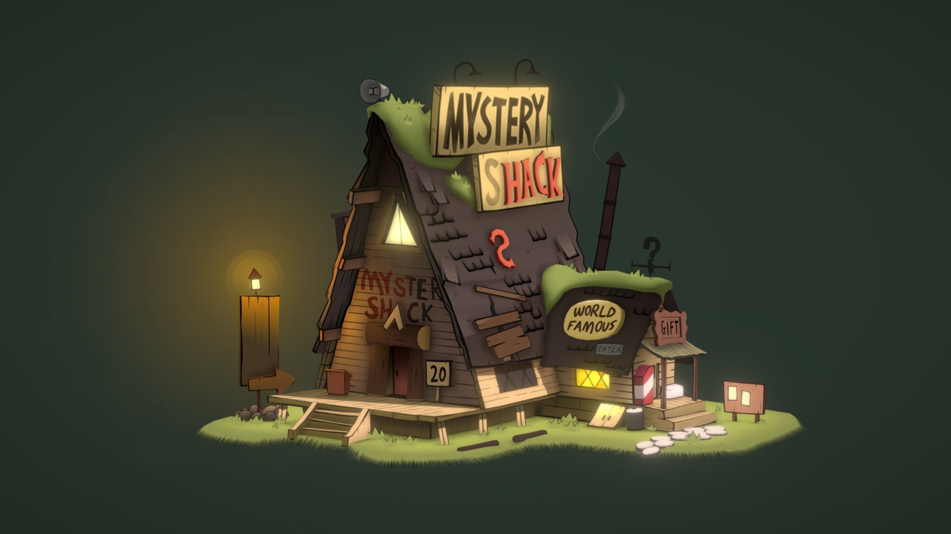 Хижина чудесMystery Shack, от pixel art до 3D | Пикабу