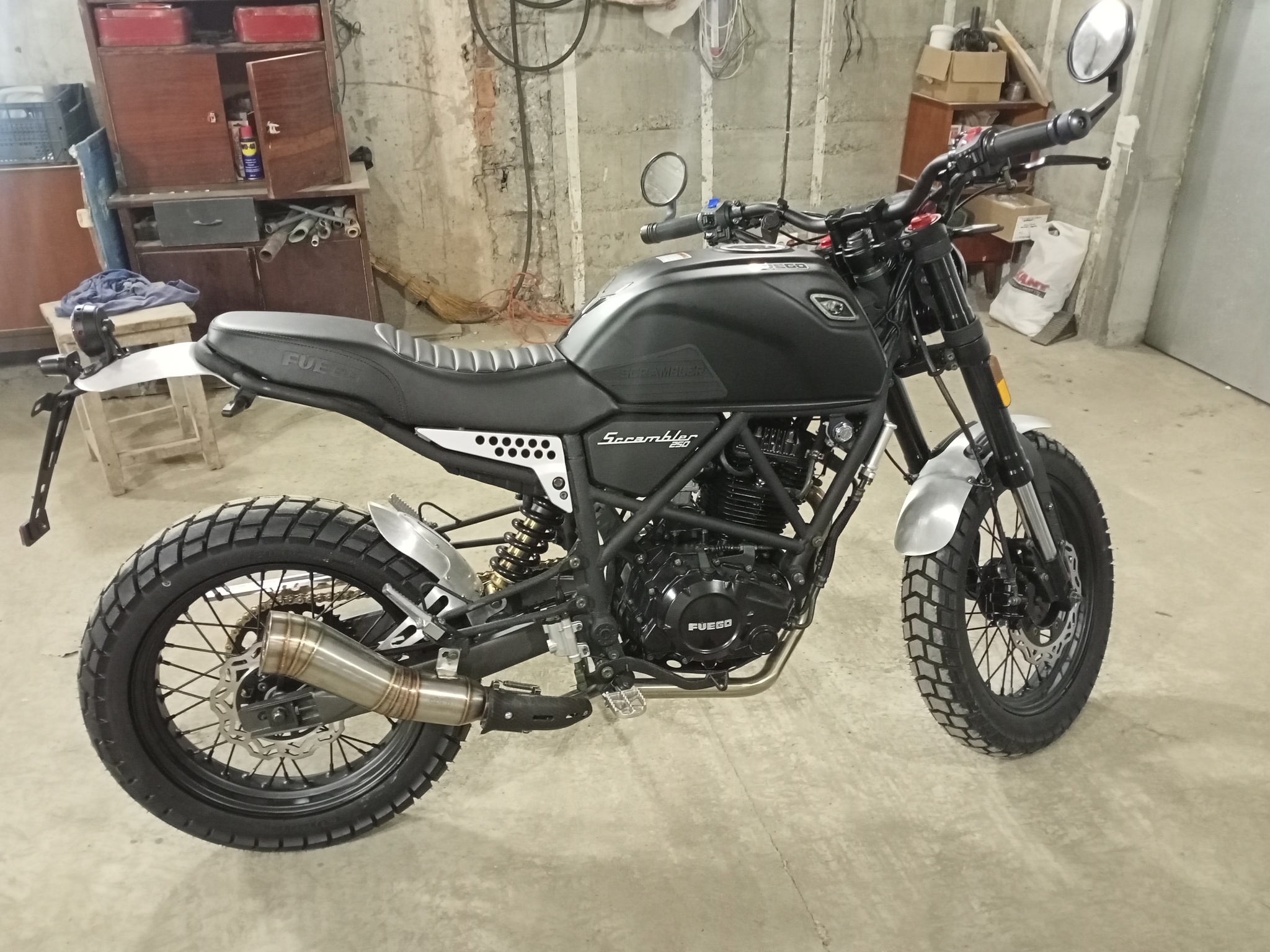 Мой первый мотоцикл FUEGO Scrambler 250. Часть 1 | Пикабу