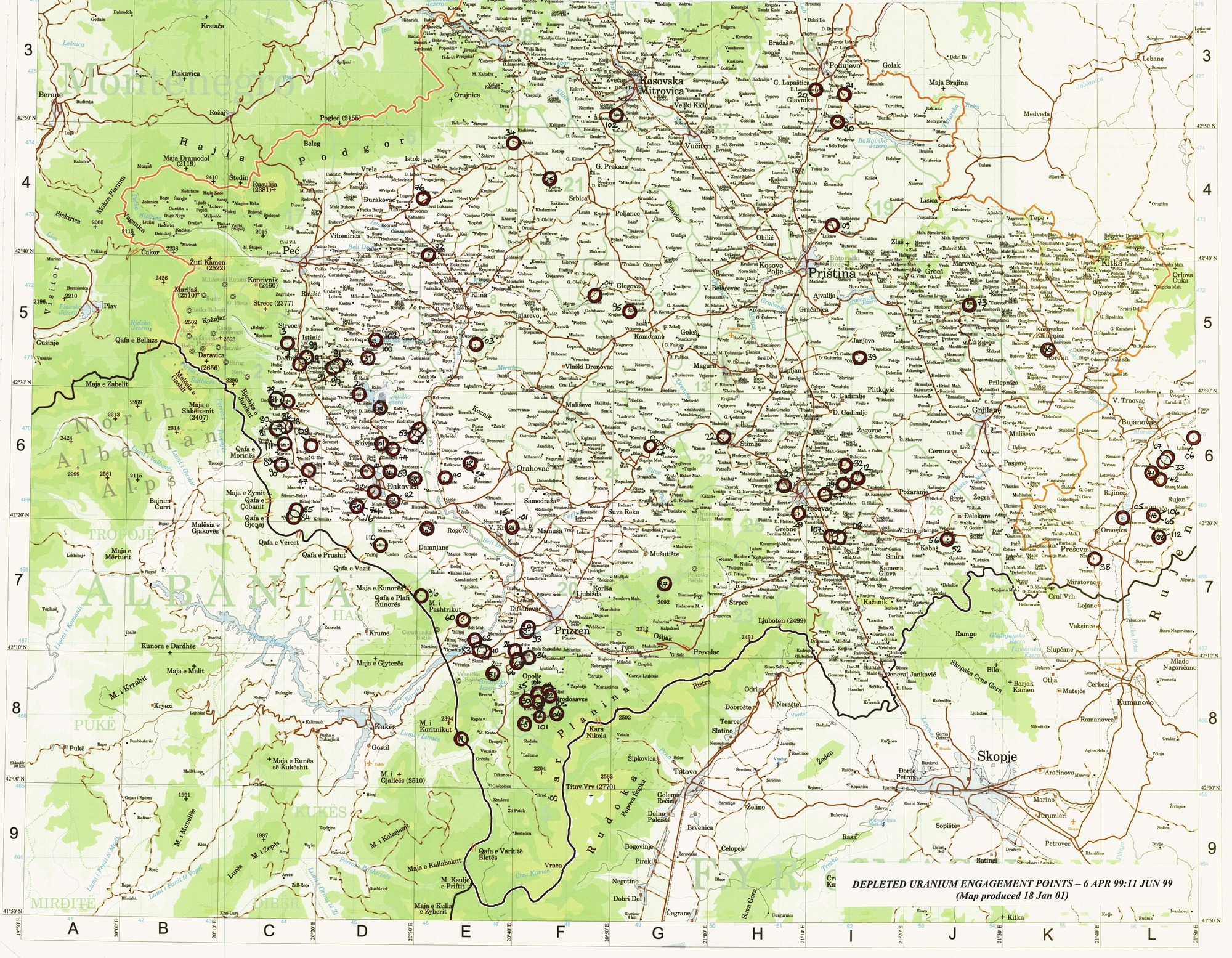 Карта 1999 года