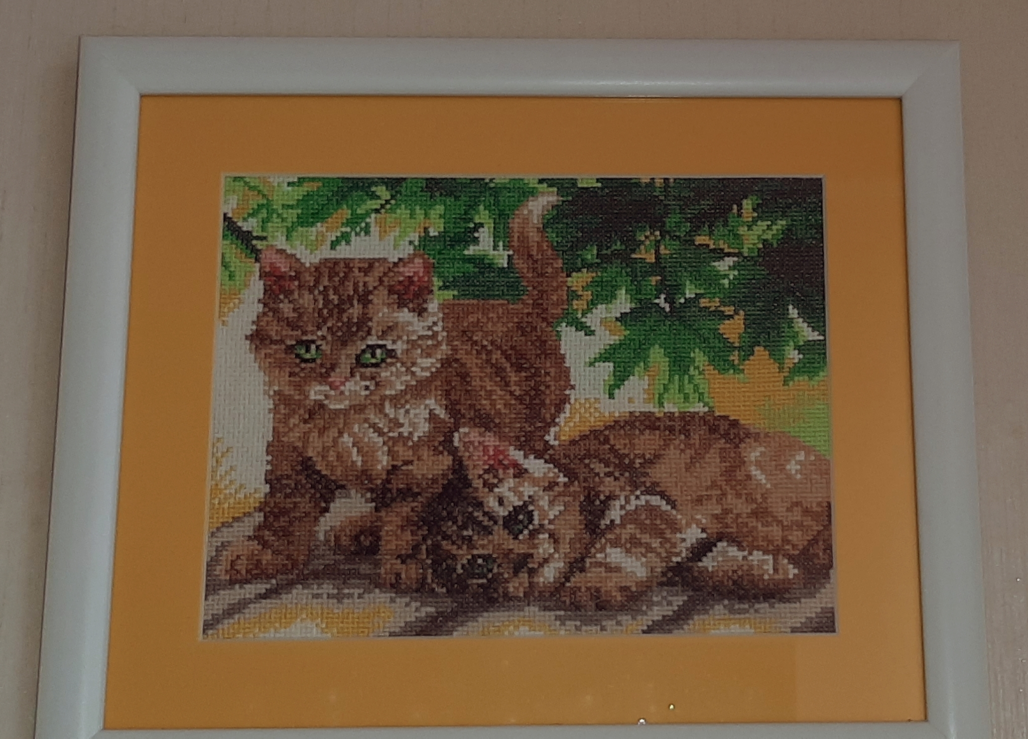 Вышивка крестом...Котики... | Пикабу