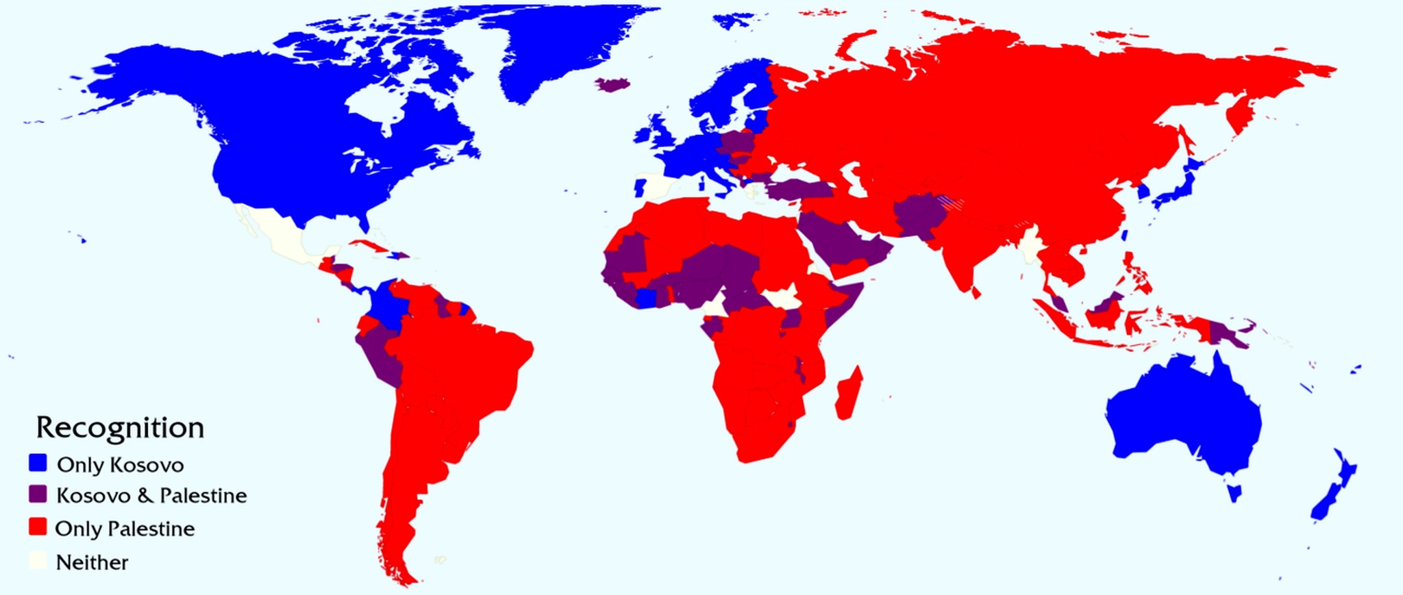Страны признающие Палестину и страны признающие Косово — почти полные  противоположности | Пикабу