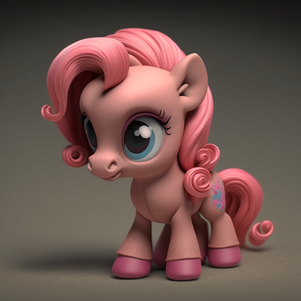 My little pony 3d clay model MidJourney | Пикабу