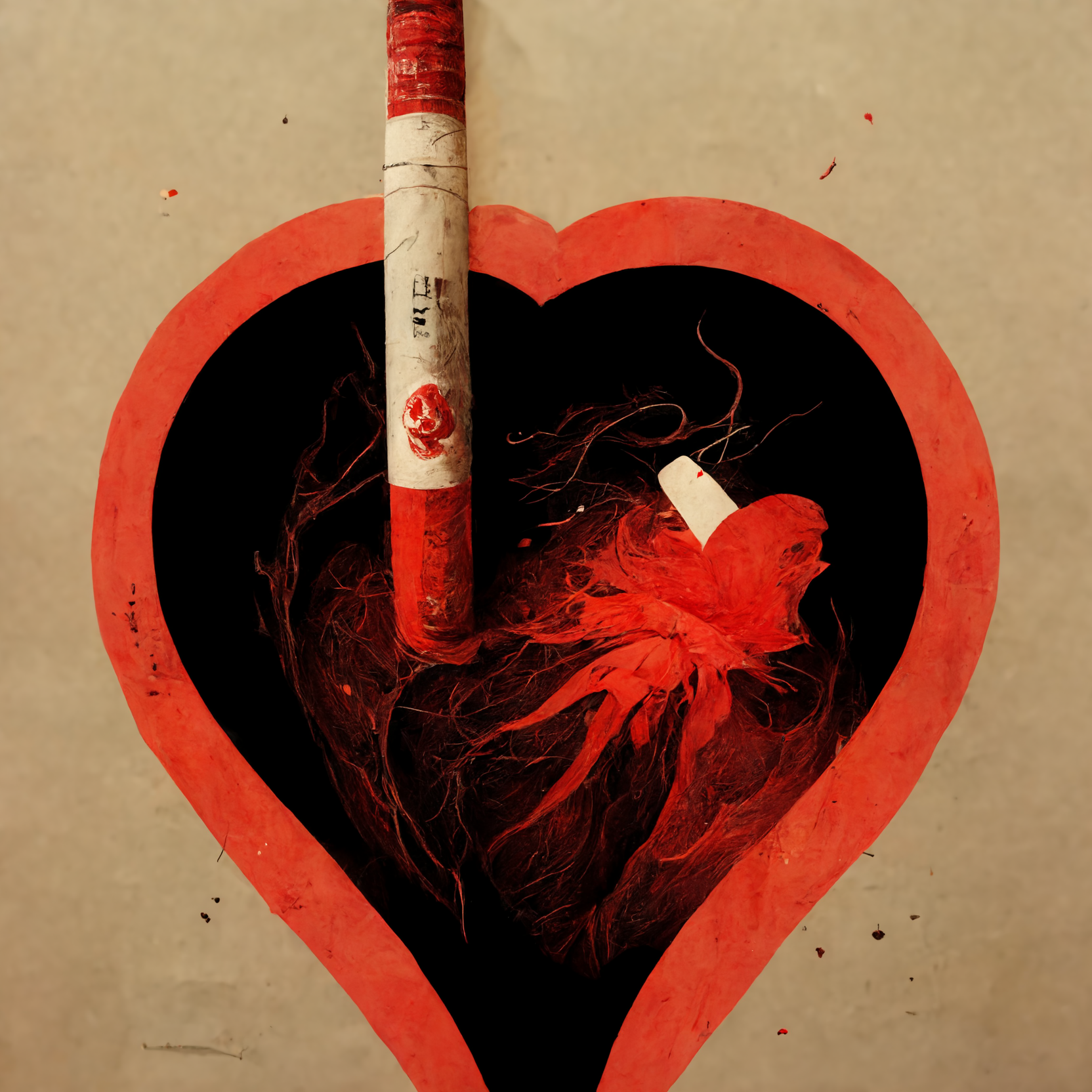 Обложка. "Сигарета, сердце, дым"