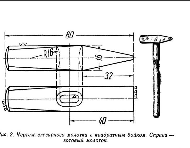 Чертеж киянки. Чертеж молотка слесарного с размерами. Молоток слесарный чертеж. Чертеж слесарного молотка с квадратным бойком. Сборочный чертеж молотка.