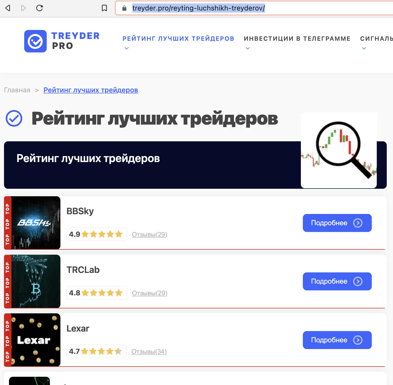 Осторожно мошеннический сайт: treyder.pro | Пикабу