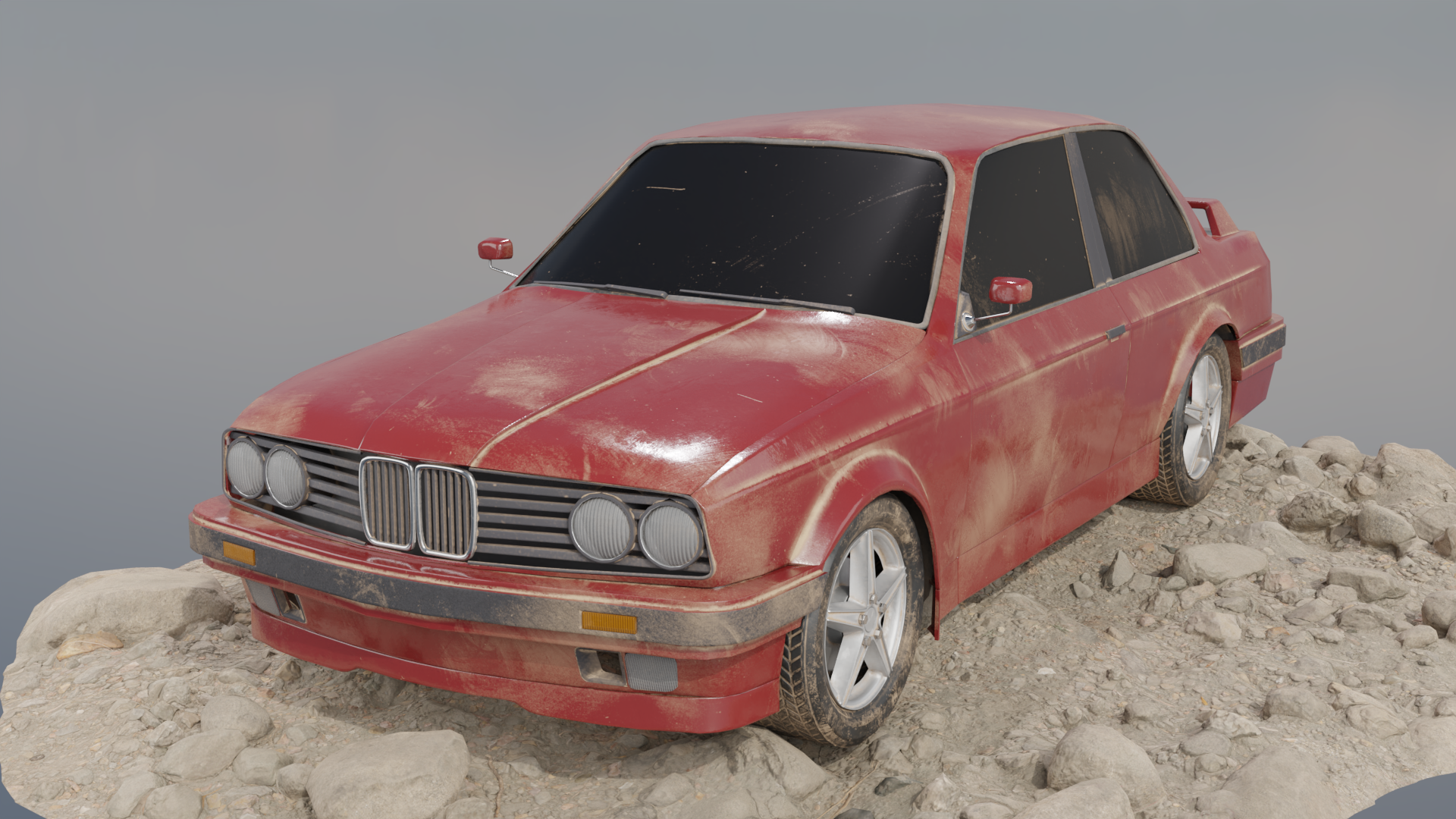 Game asset. BMW E30 | Пикабу