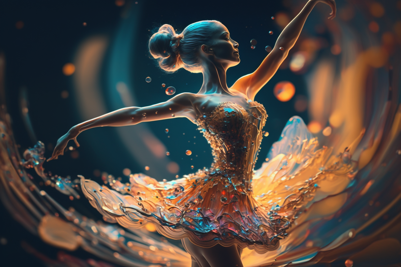 Стеклянные балерины от нейросети | Пикабу