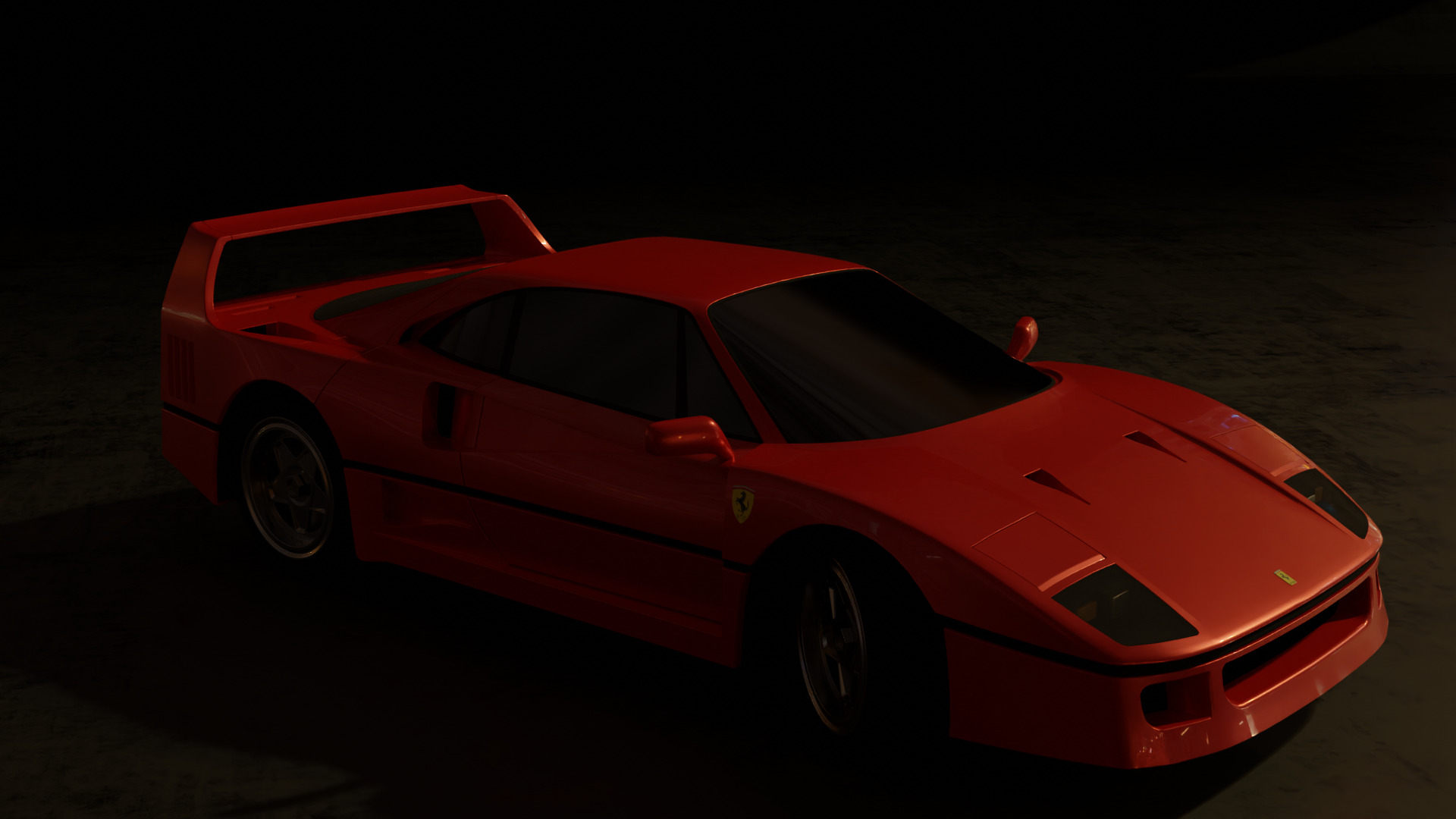 Ferrari F40, 3d модель | Пикабу