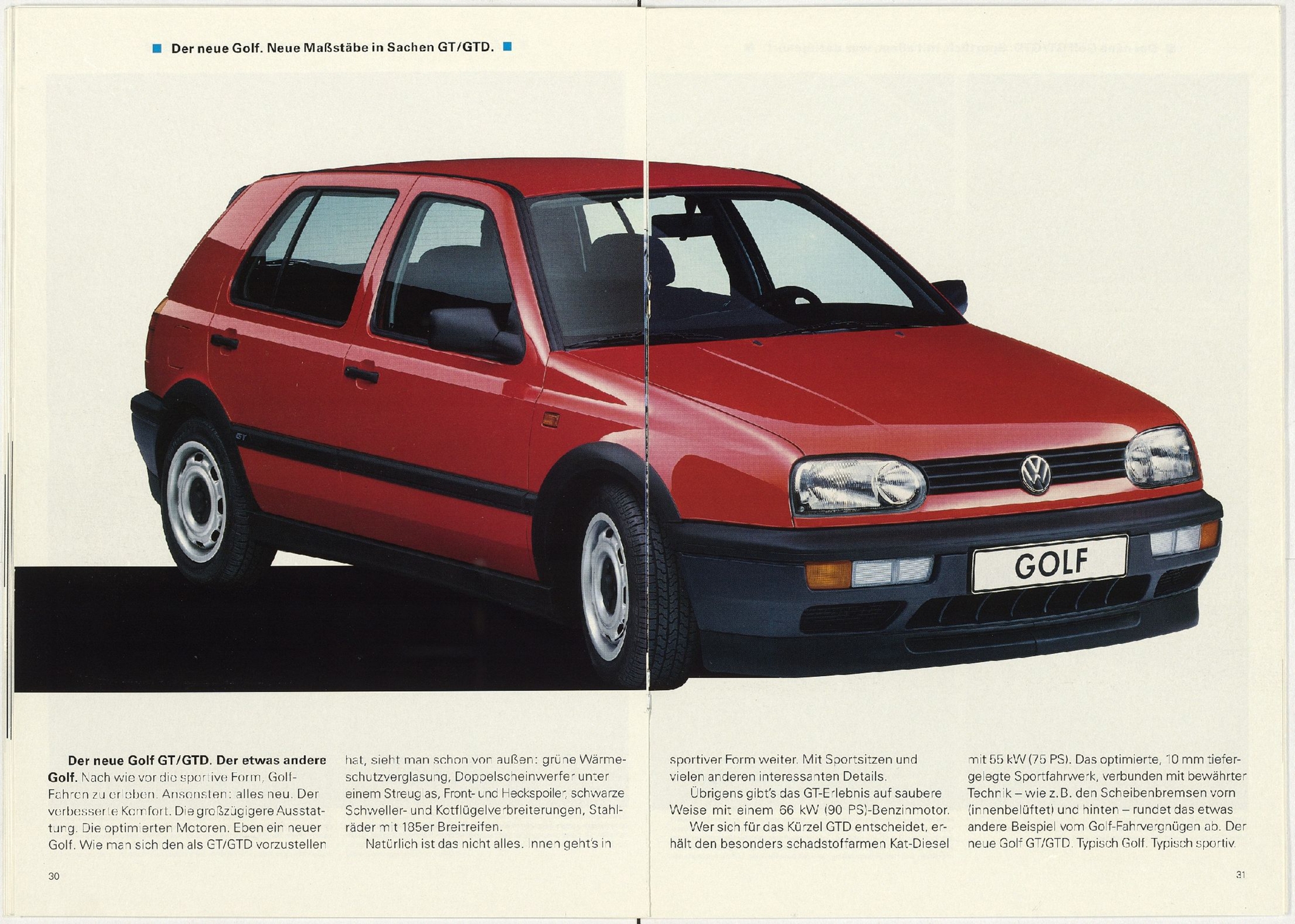 Брошюра VolksWagen Golf за 1991 год | Пикабу