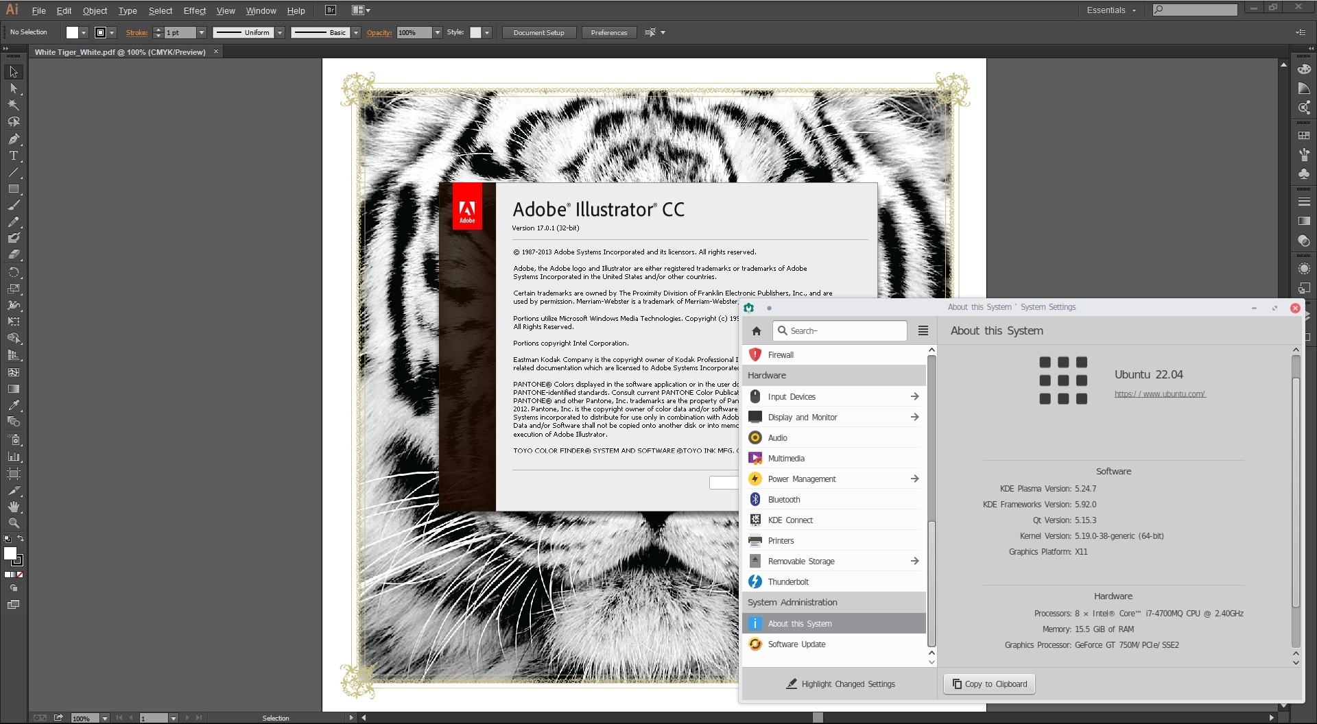 Установка и запуск Adobe Photoshop CS6 и Adobe Illustrator CC на Kubuntu  22.04LTS | Пикабу