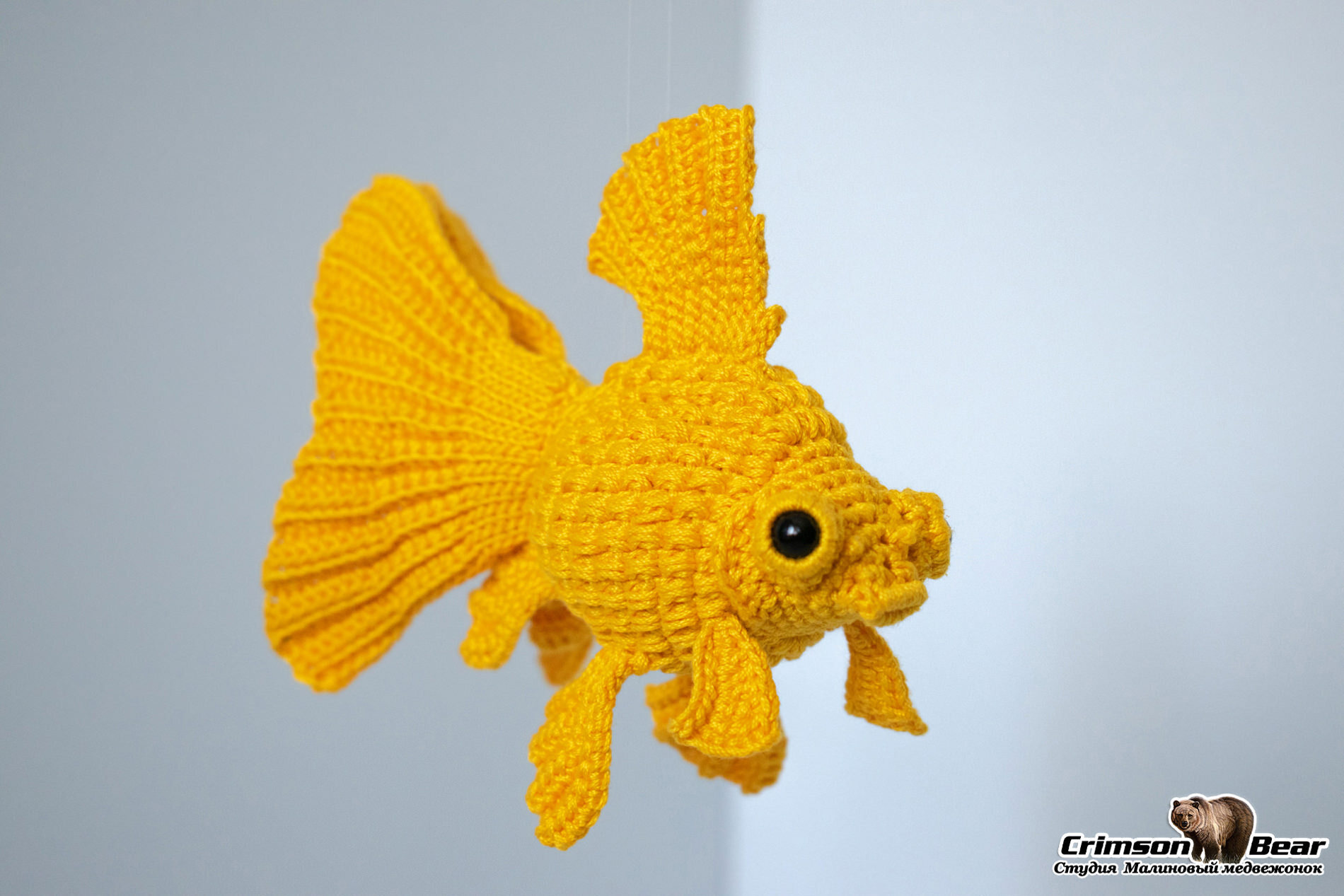 Вязание крючком игрушки золотая рыбка
