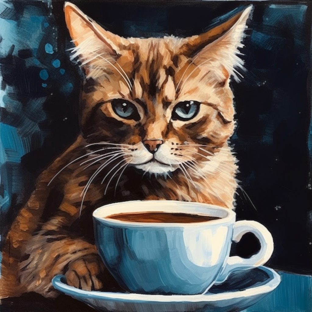 Котик С Кофе Картинки