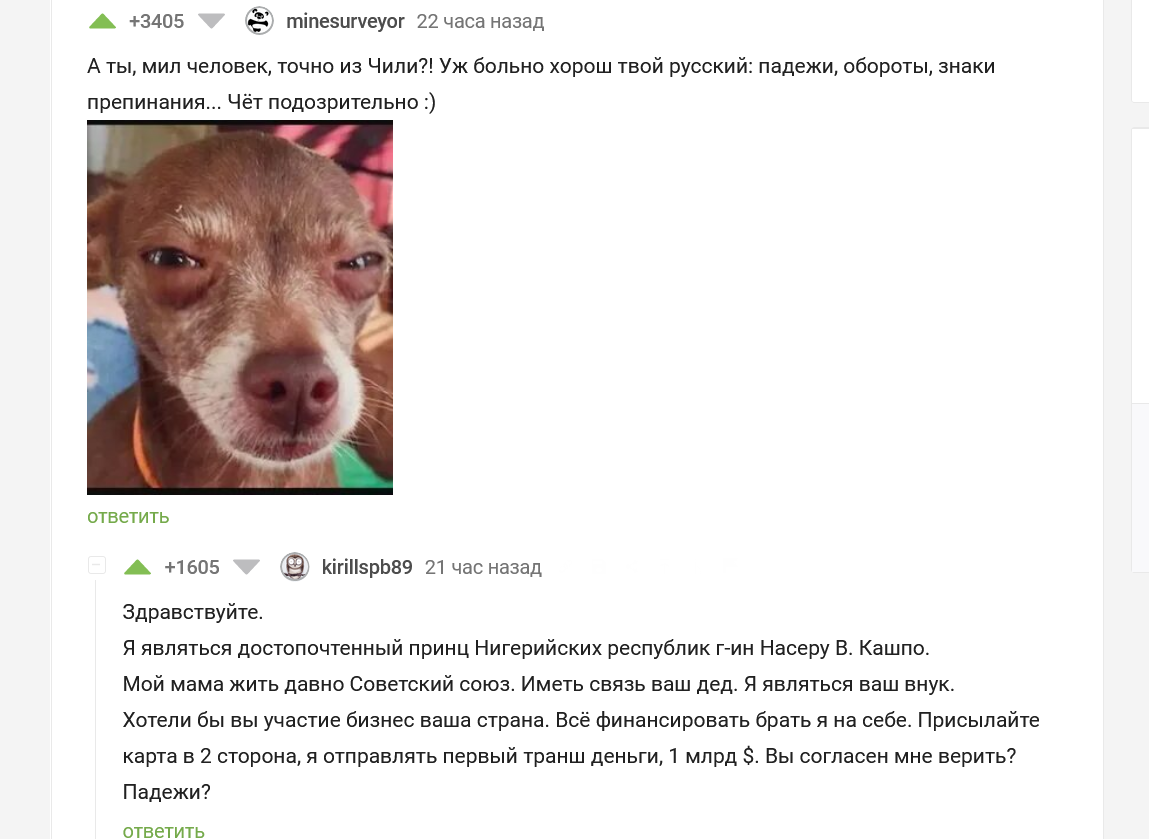 А вы точно из Чили...