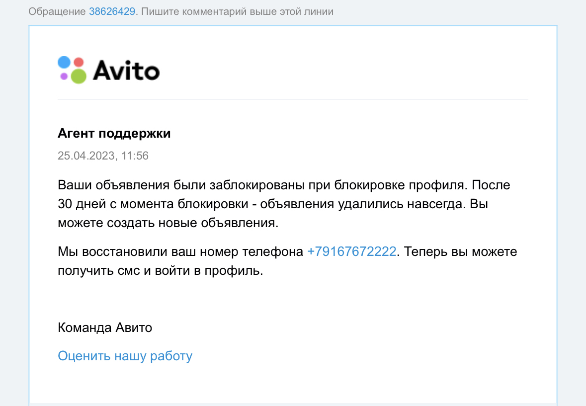 Авито, ужасная работа техподдержки | Пикабу