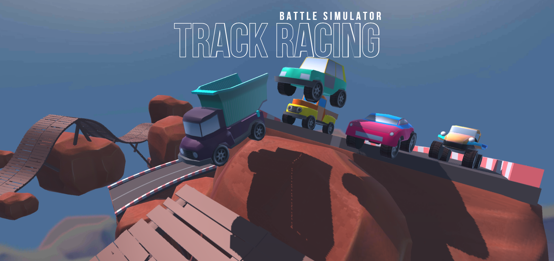 На Itch.io раздается w-poly гонка-симулятор Track racing battle simulator  до 7 июня | Пикабу