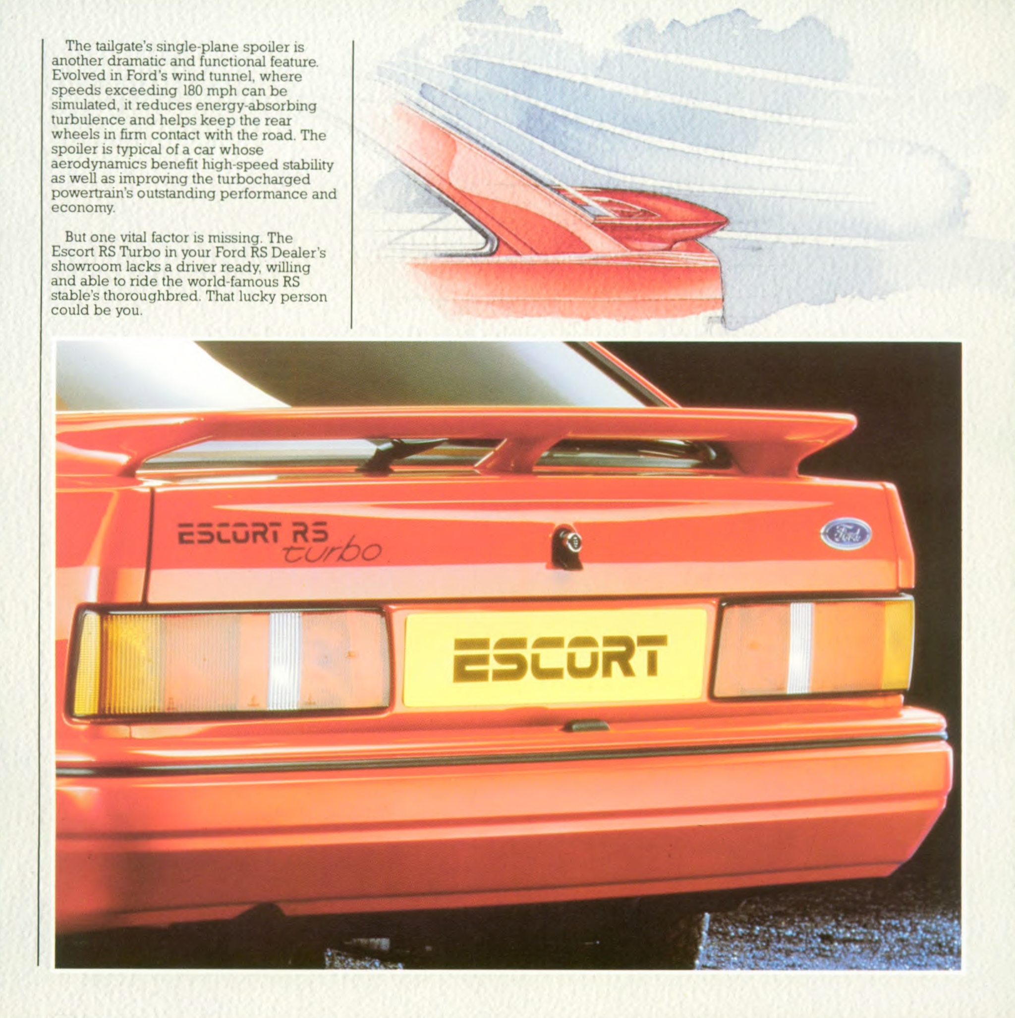 Брошюра Ford Escort RS Turbo за 1987 год Пикабу