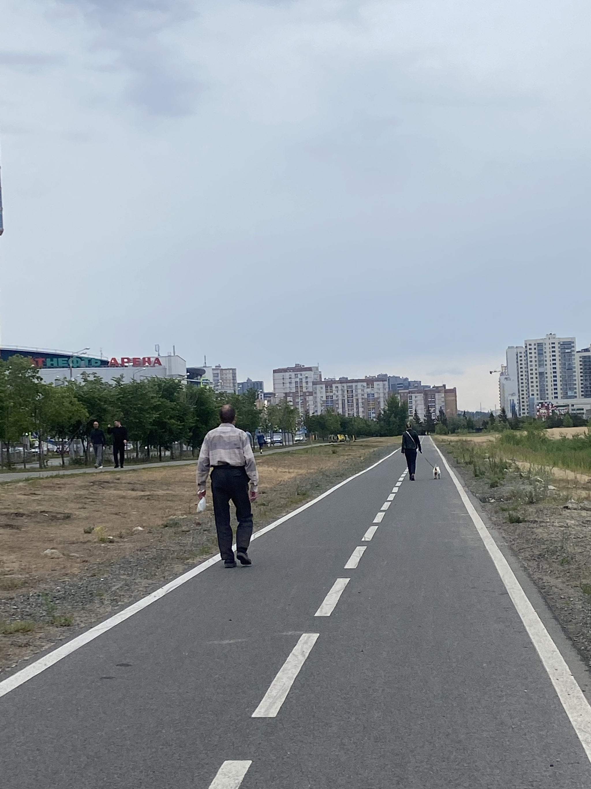 Принципиальные пешеходы на велодорожке | Пикабу