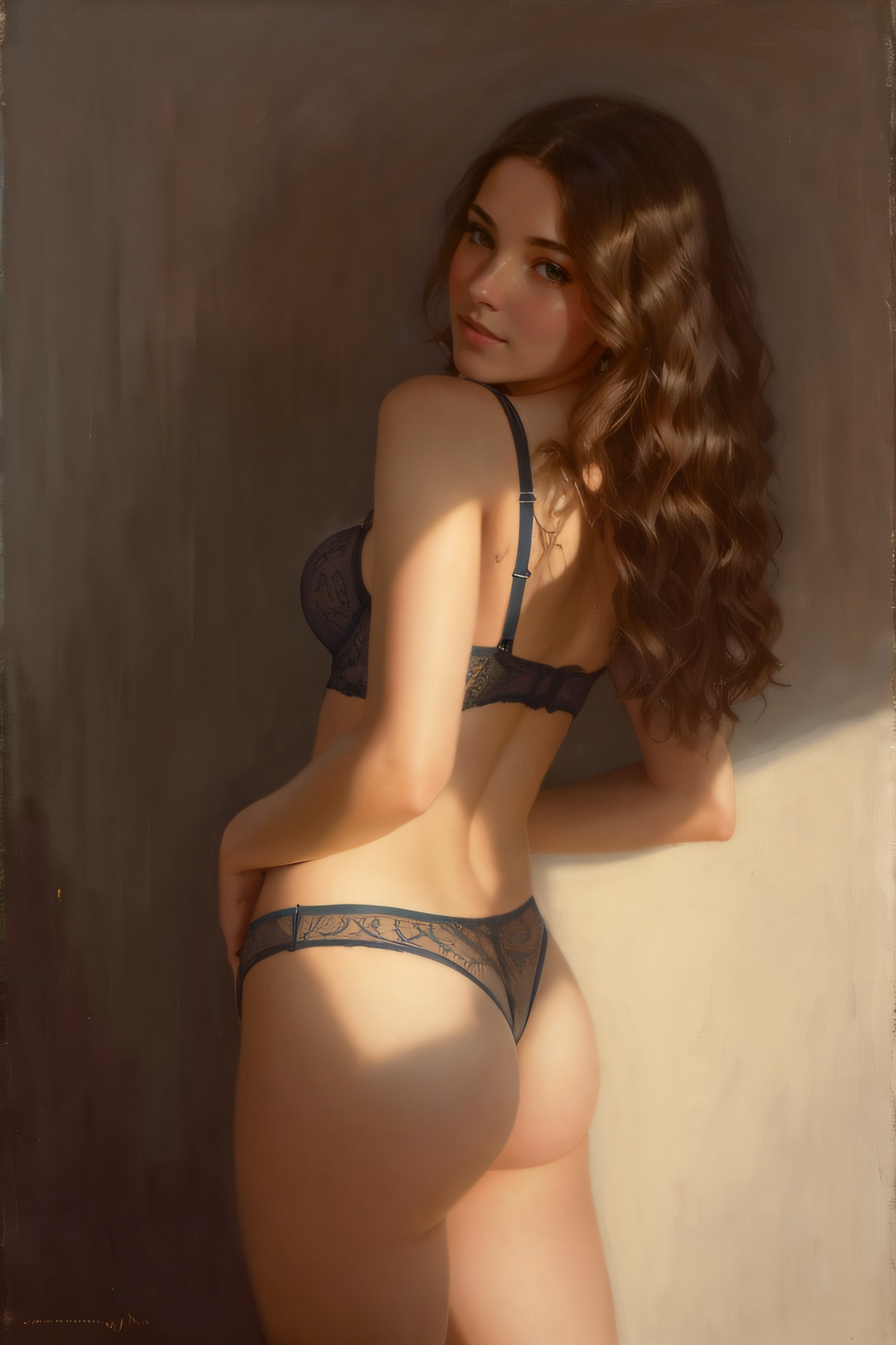 Golden hour - NSFW, My, Нейронные сети, Stable diffusion, Girls, Art, Digit...