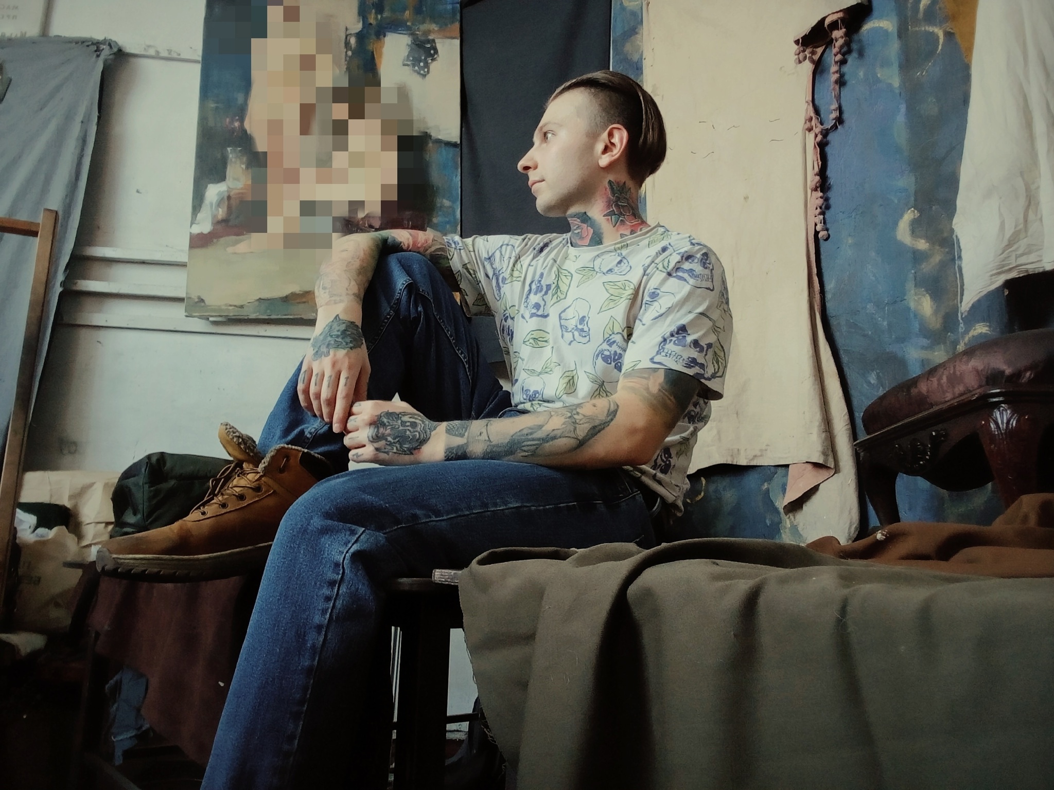 Моя работа, натурщик | Пикабу