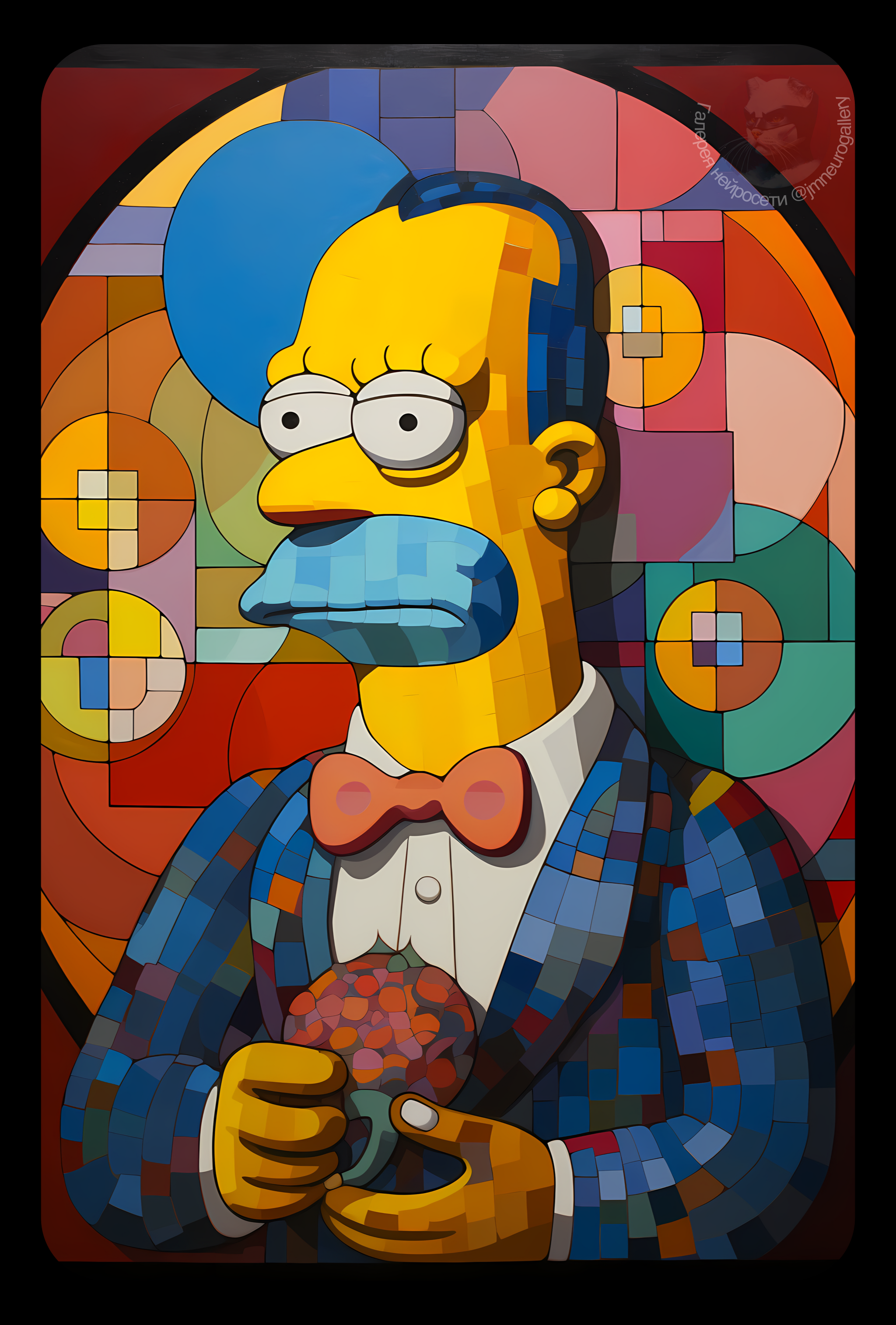 Гомер Симпсон в стилях разных художников