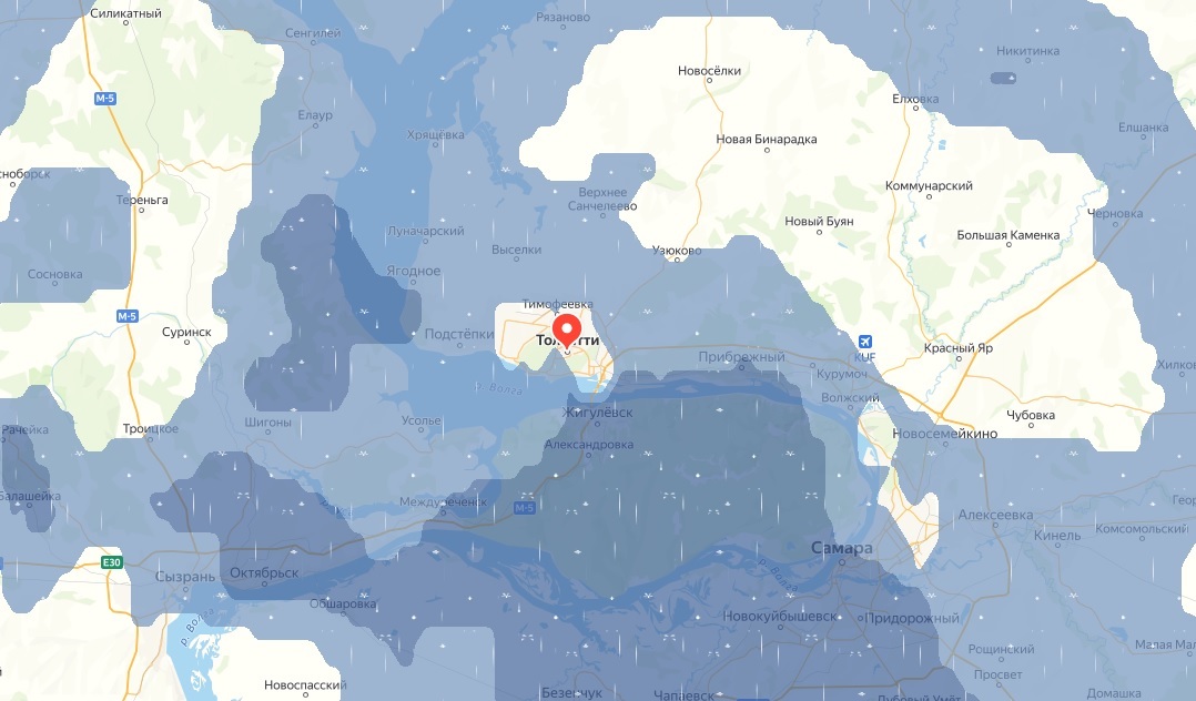 Самара (Samara) - прогноз погоды на карте