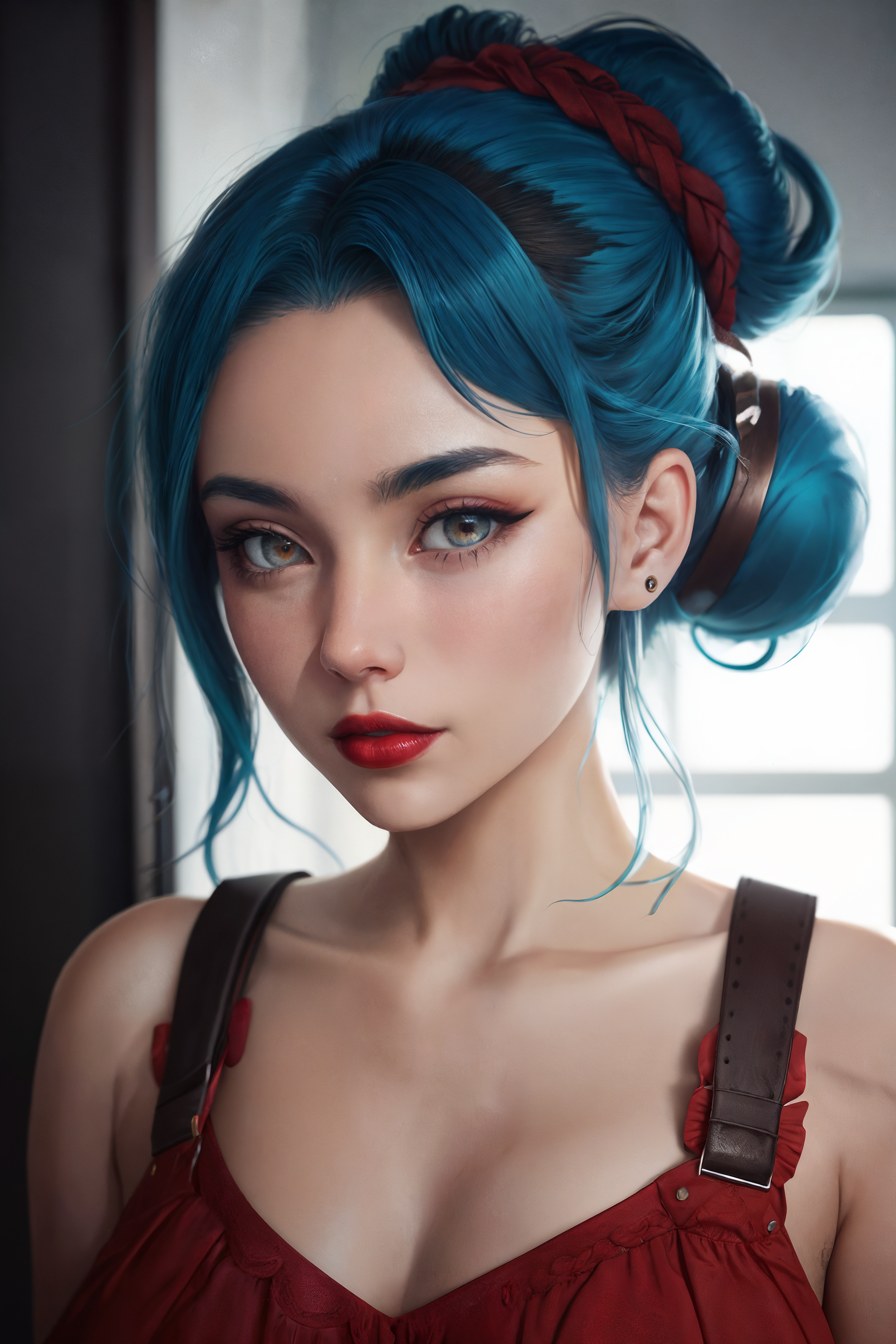 Девушка с синими волосами | Пикабу