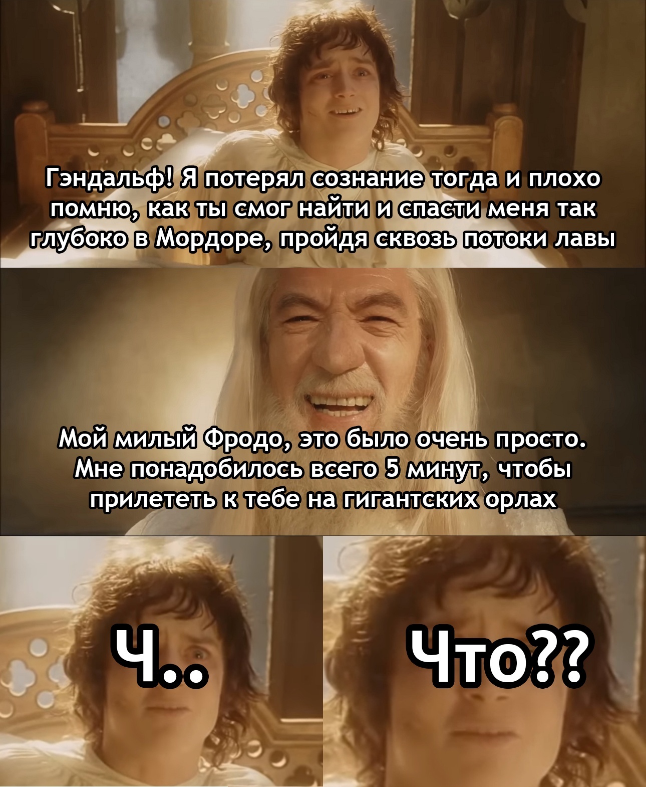 - Lord of the Rings, Frodo Baggins, Gandalf, Eagles, Translated by myself 