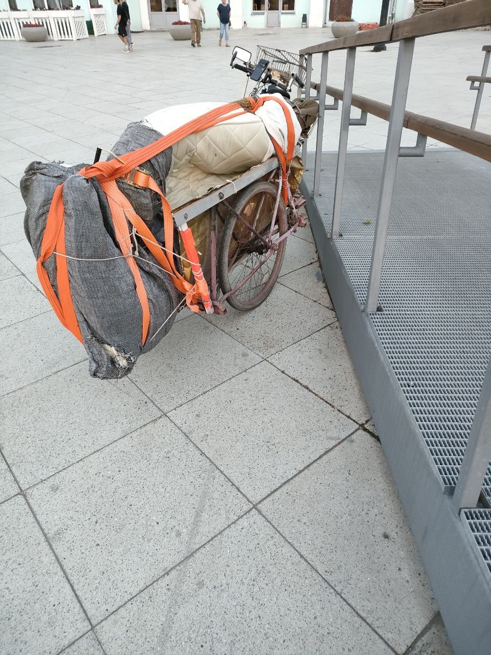 Самодельный велоприцеп для перевозки длинномерных грузов | Пикабу