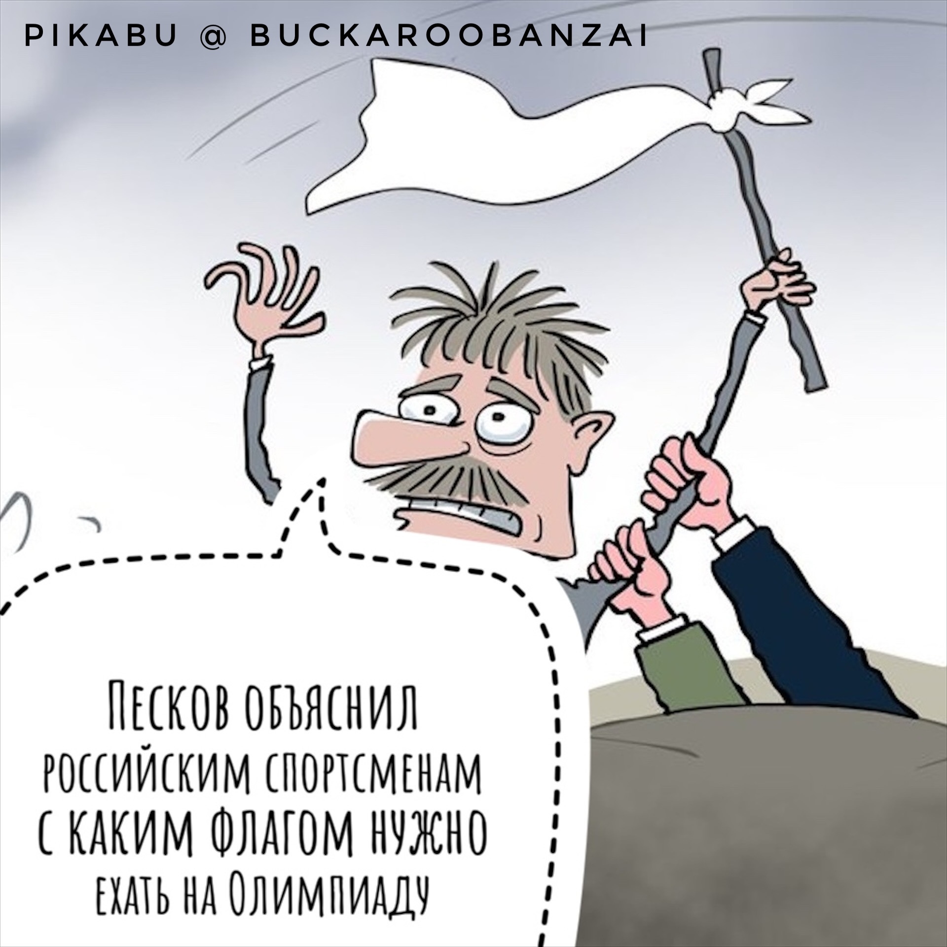 МЕМ «Песков объяснил российским спортсменам с каким флагом нужно ехать на  Олимпиаду» | Пикабу