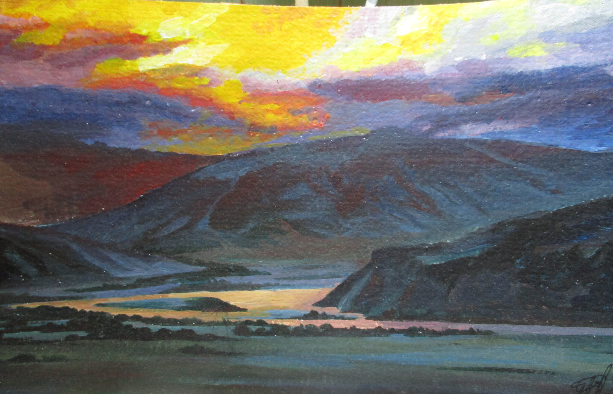 Пейзажи акрилом | Пикабу