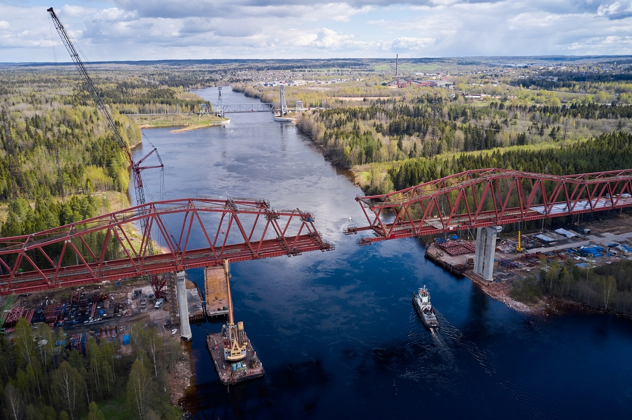 Запустили новый мост за 4,5 млрд руб. в Подпорожье Ленинградской области.  Ждали 50 лет. Построили за три года | Пикабу