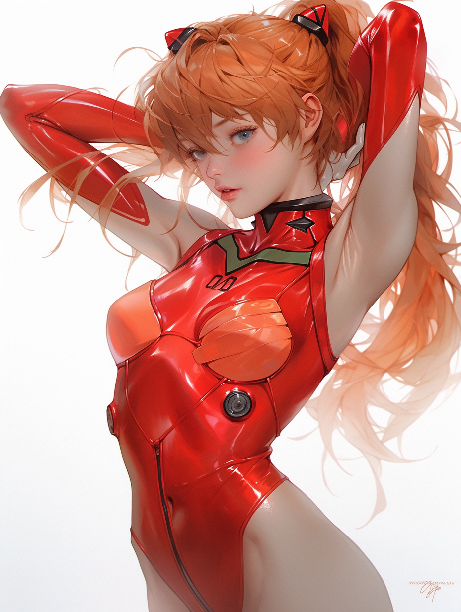 Asuka Langley swimsuit frontal view