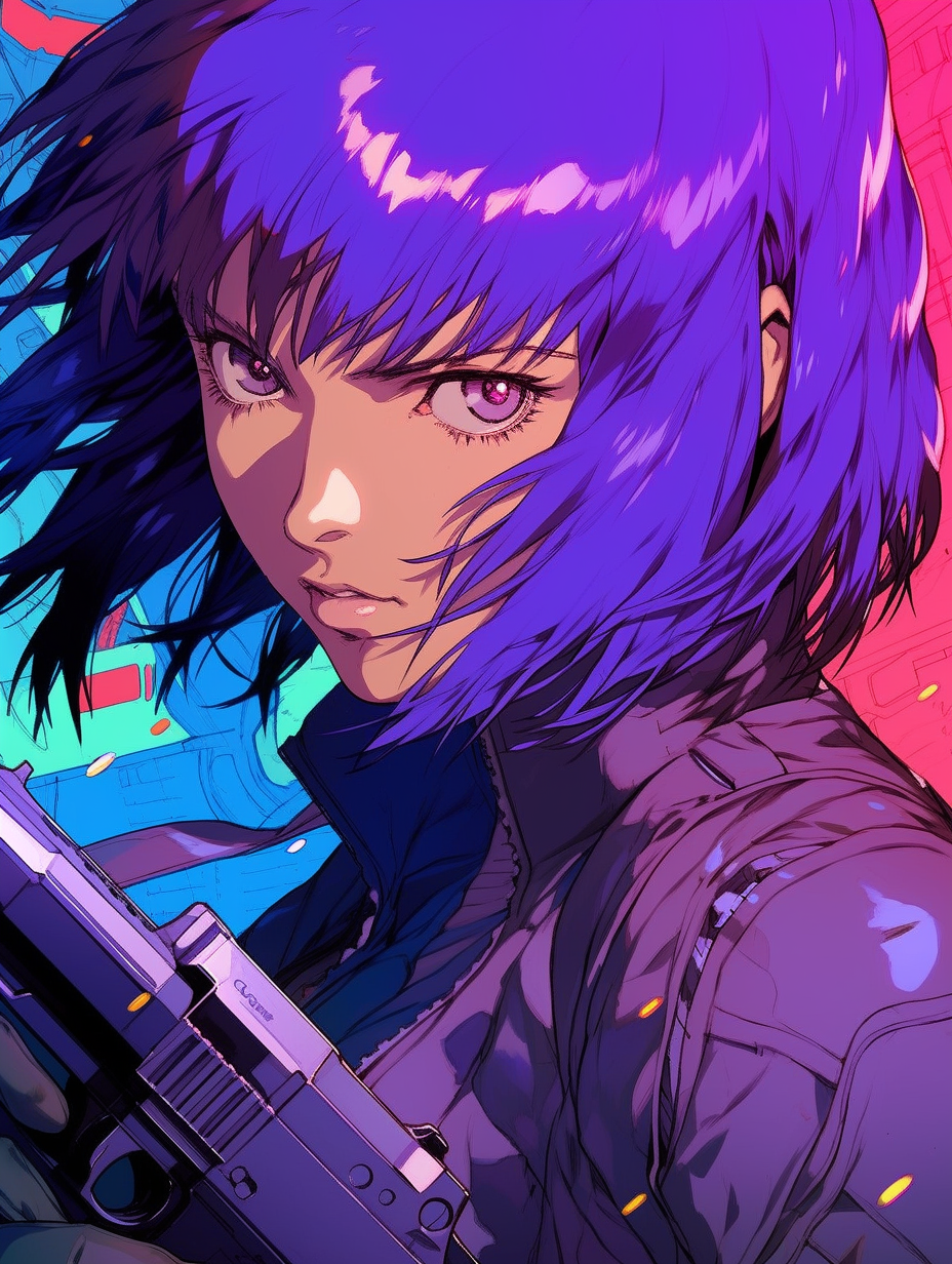 Kusanagi Motoko, Close Up, серия артов, Niji | Пикабу