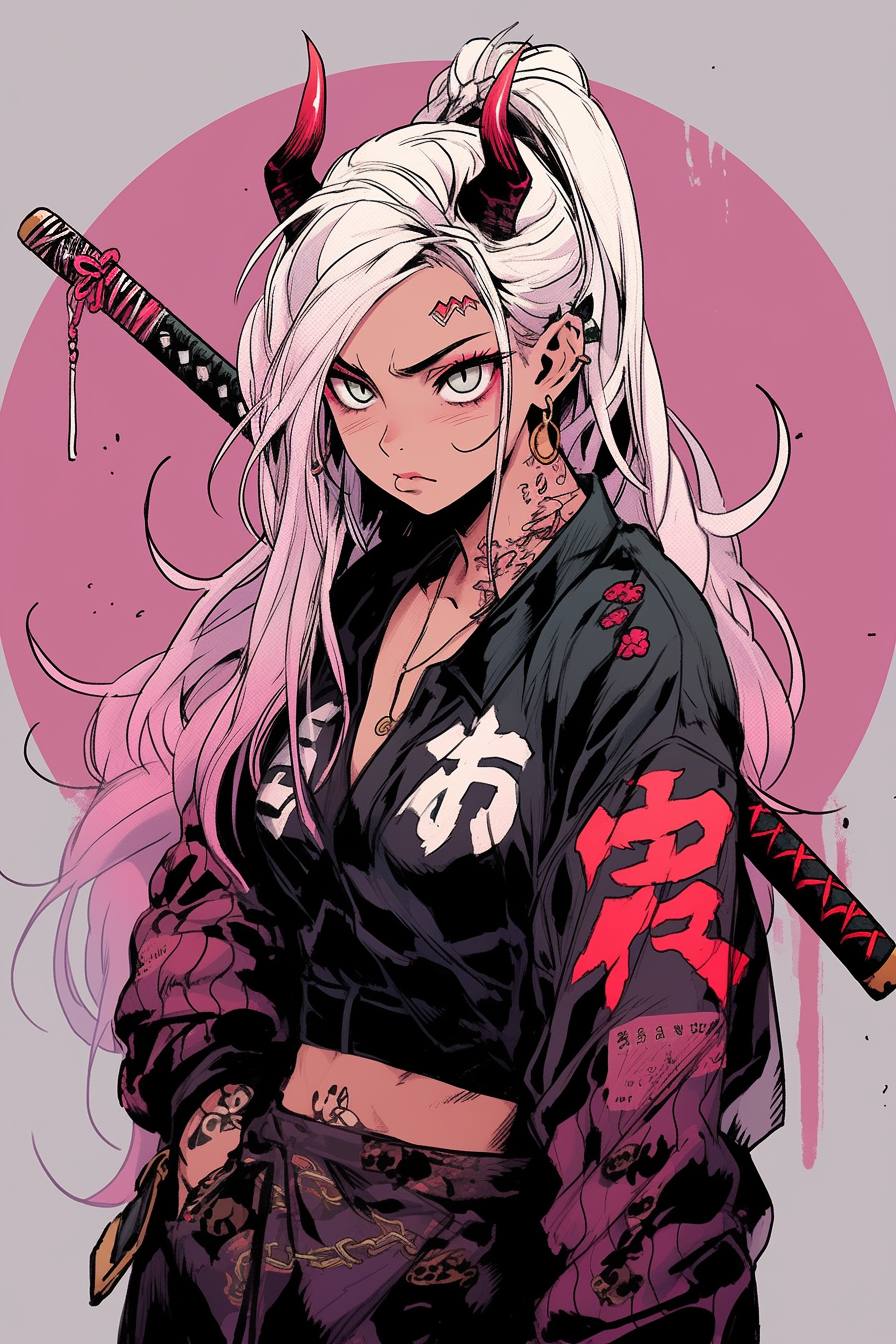 Oni Gyaru Samurai девушка, Niji | Пикабу