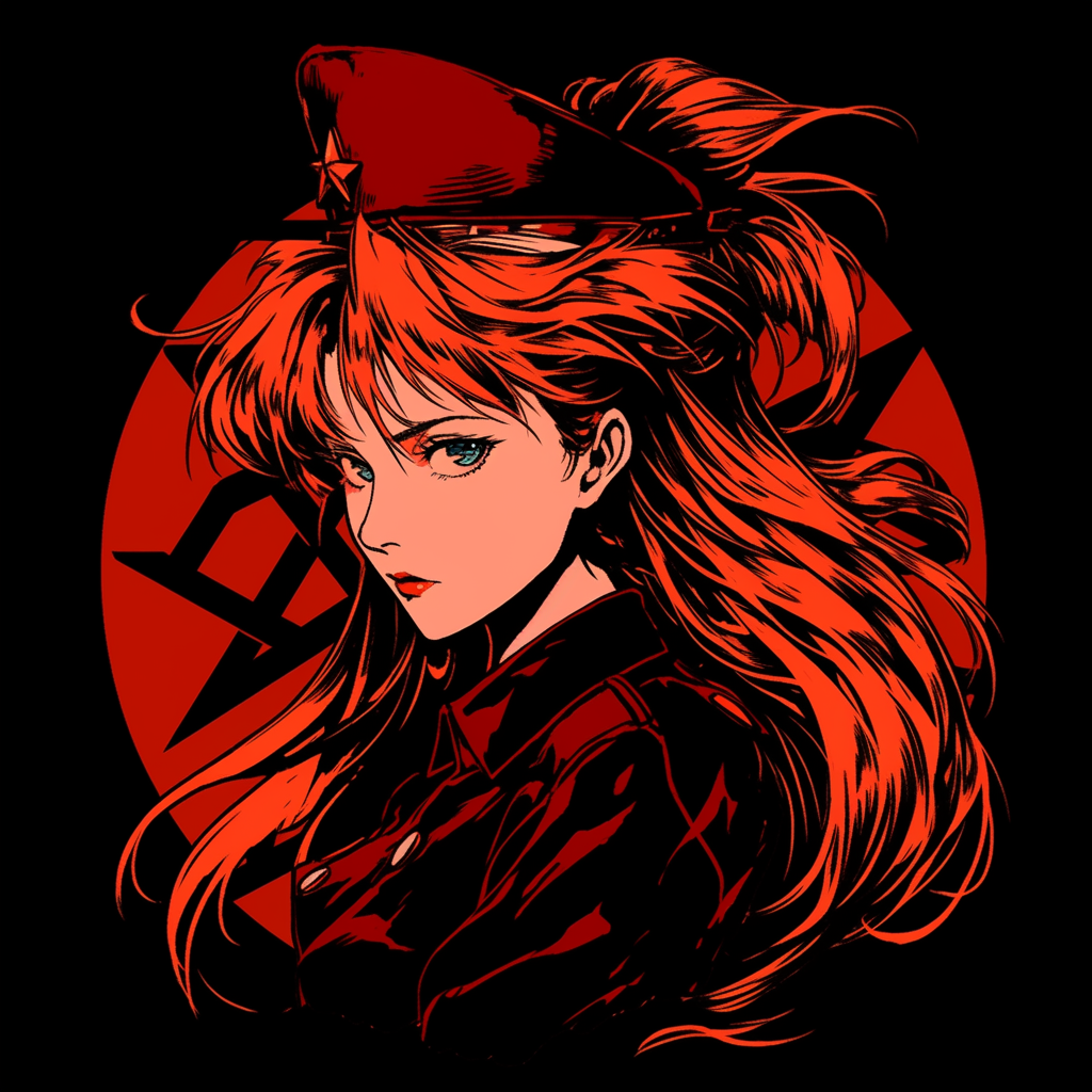 Товарищ Asuka Langley, vector art | Пикабу