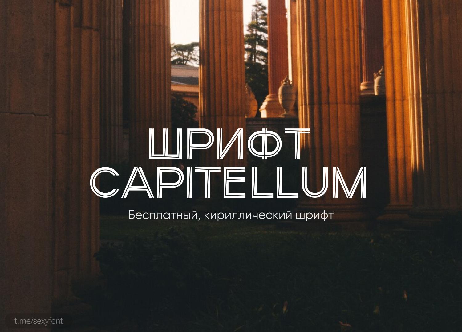 Шрифт Capitellum. Кириллица | Пикабу