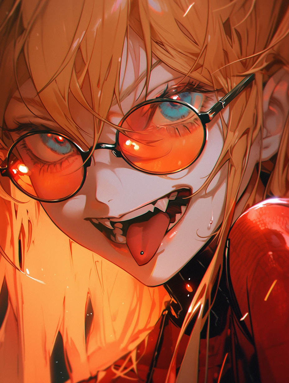 Asuka Langley зубастая и язык показывает | Пикабу