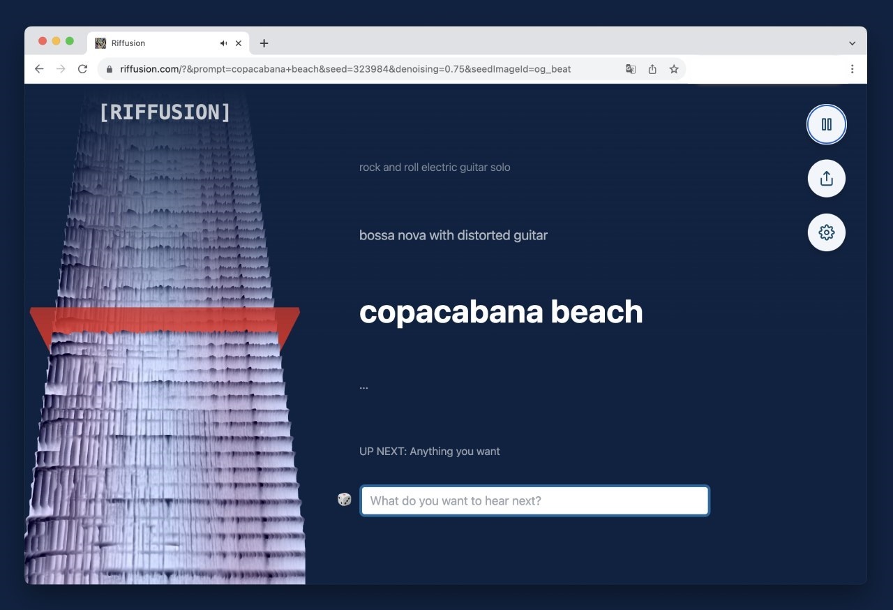 Riffusion. Music Generator.